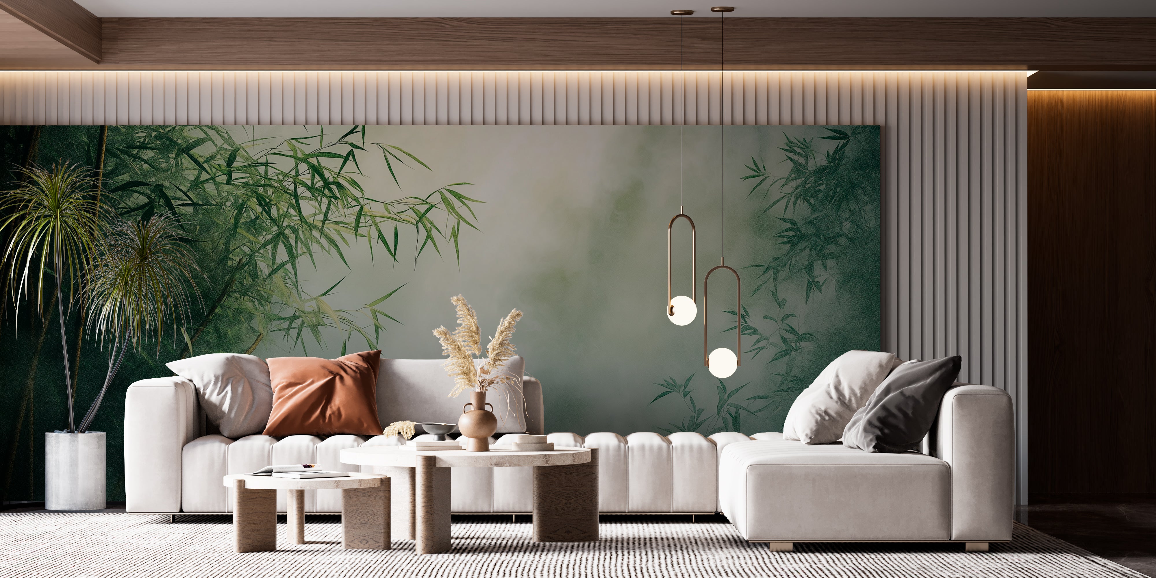 Forest Mist Wallpaper Mural - Serene Nature Backdrop for Home Decor