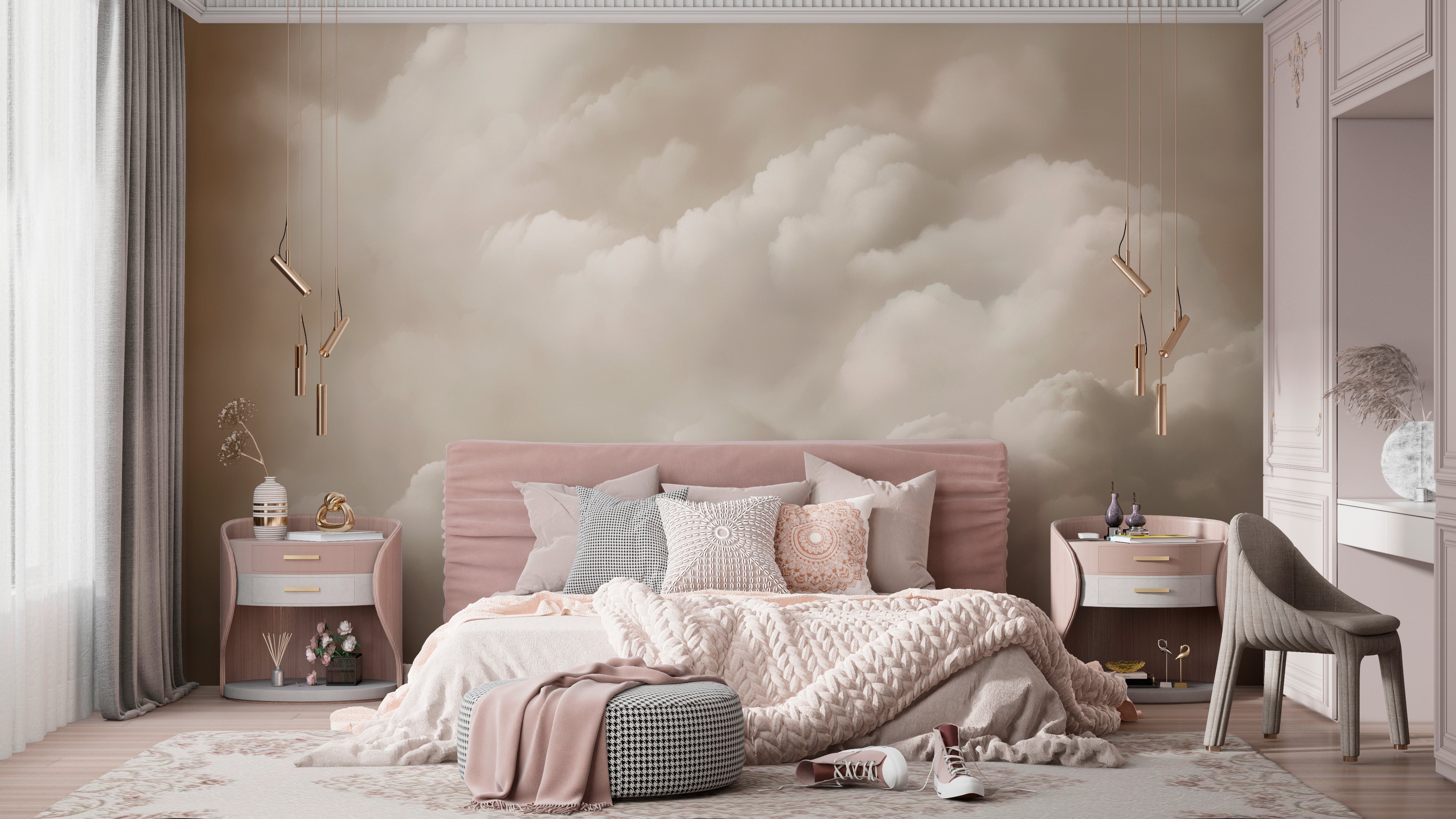 Dreamy Vintage Cloud Wallpaper - Perfect for Elegant Interiors