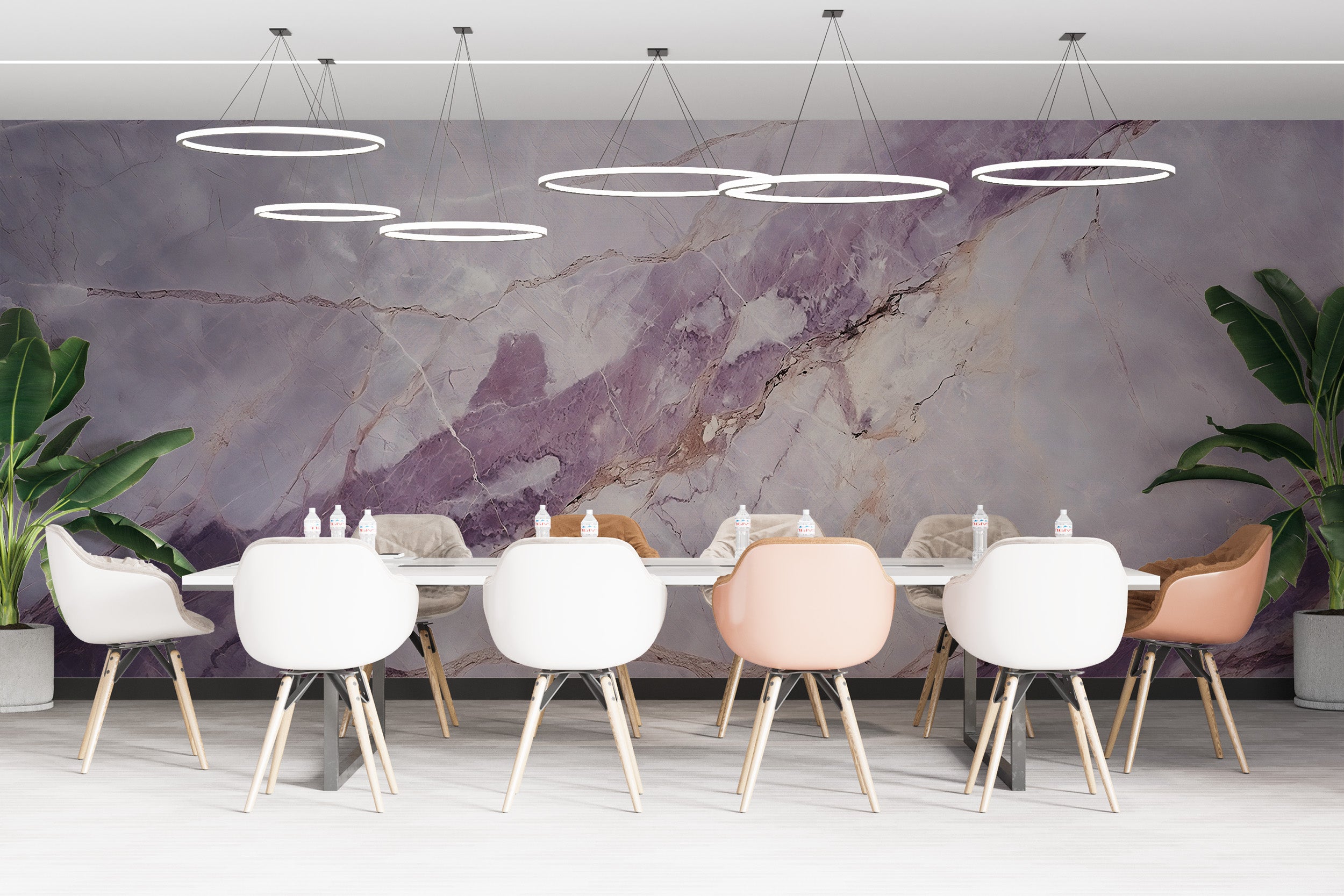 Timeless Texture of Pink and Grey Marble Elevating Home Interior Design