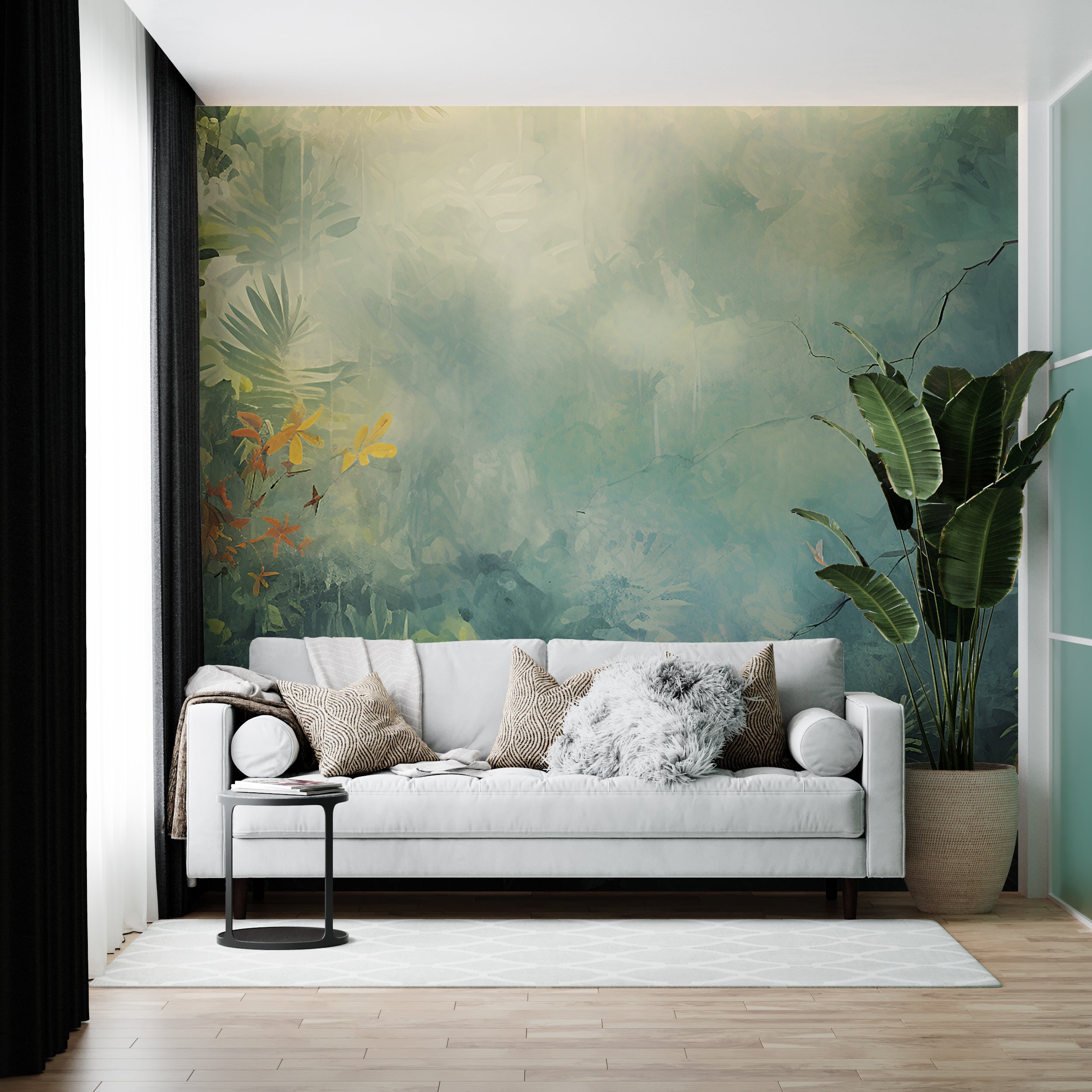 Peel And Stick Tropical Landscape Wallpaper