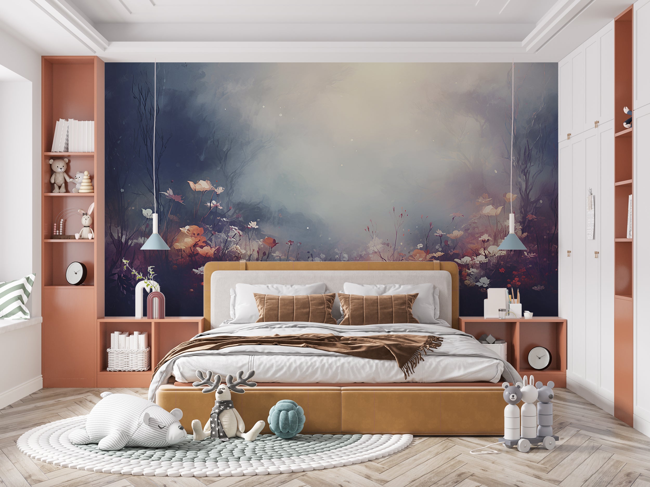 Nature-Inspired Flower Meadow Wall Art