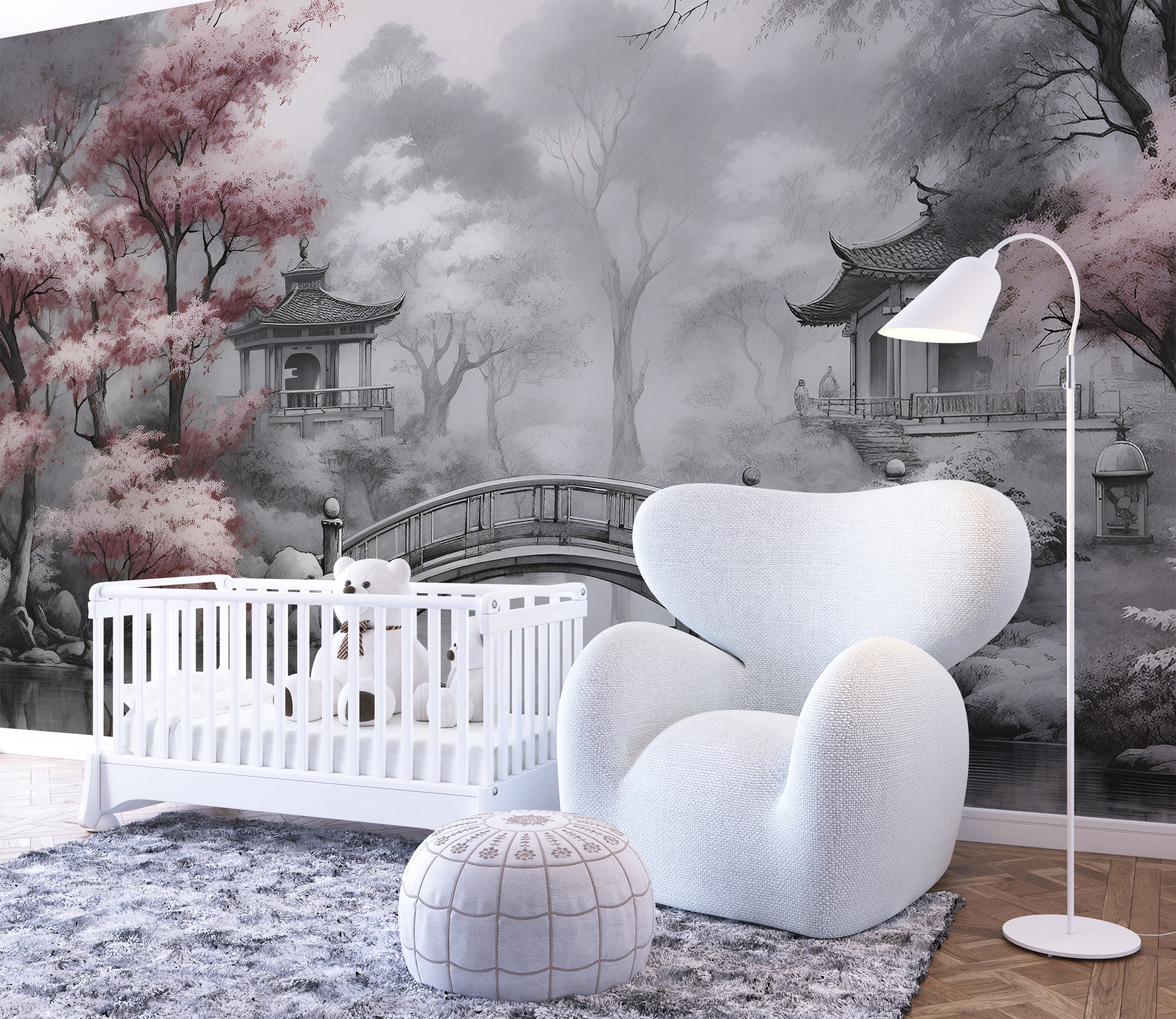 Easy Apply Classic Grey Japanese Garden