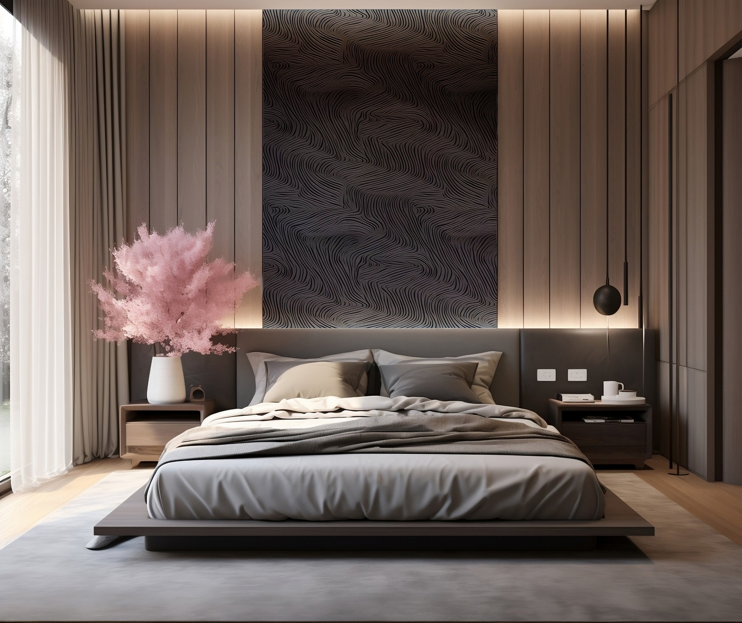 Easy Application Dark Office Wall Covering