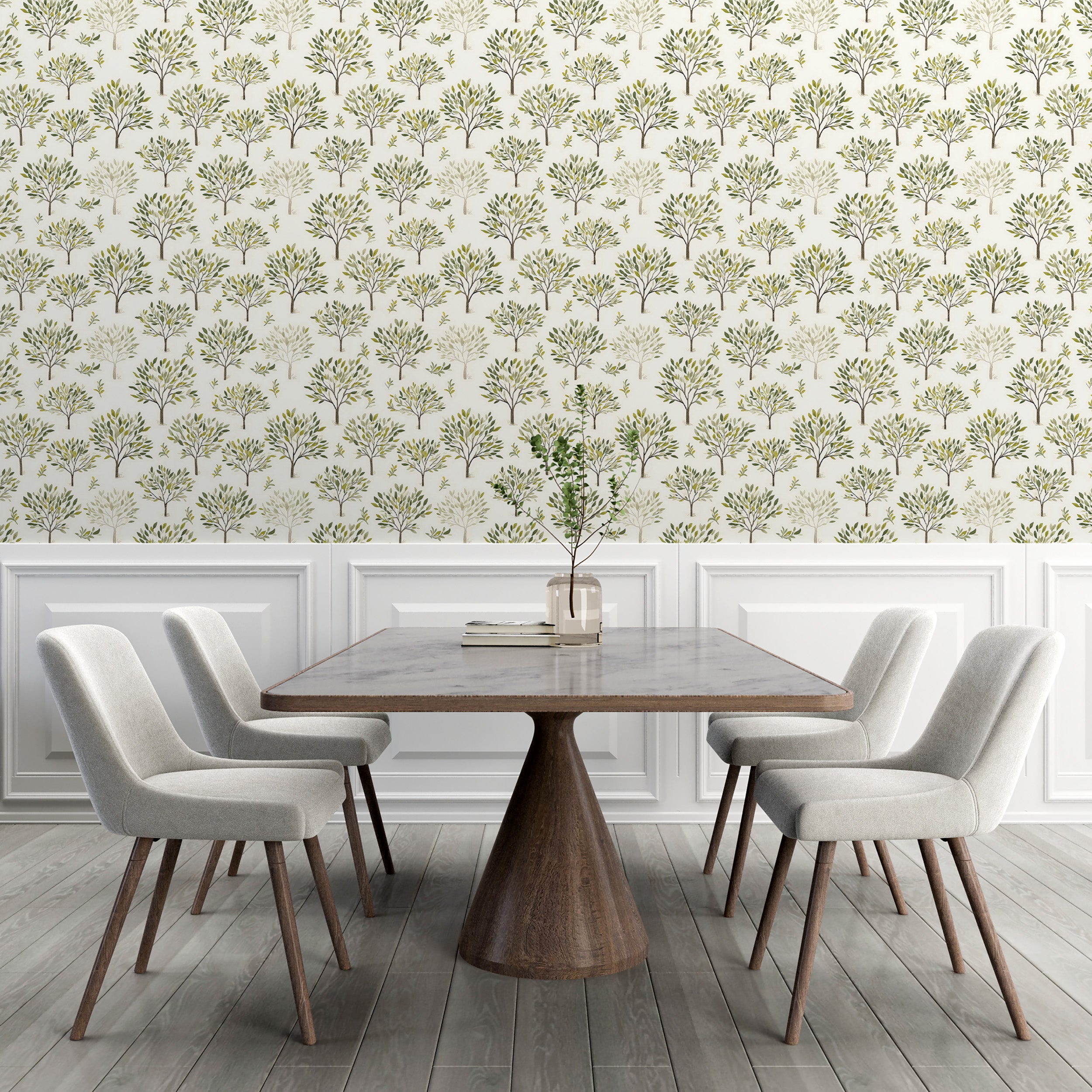 Redefine Space with Serene Olive Branch Design