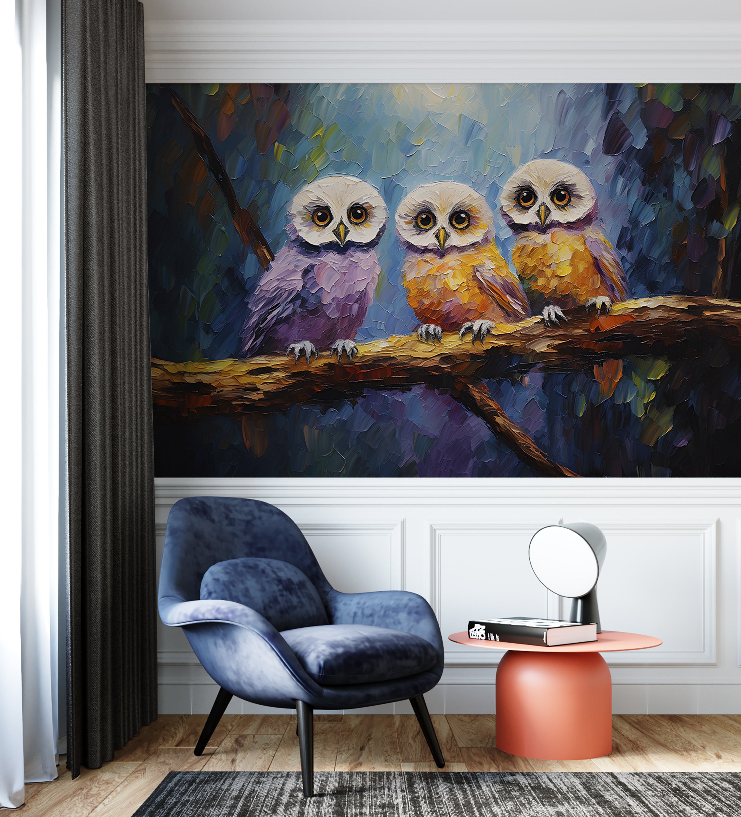 Colorful Birds Peel and Stick Wallpaper