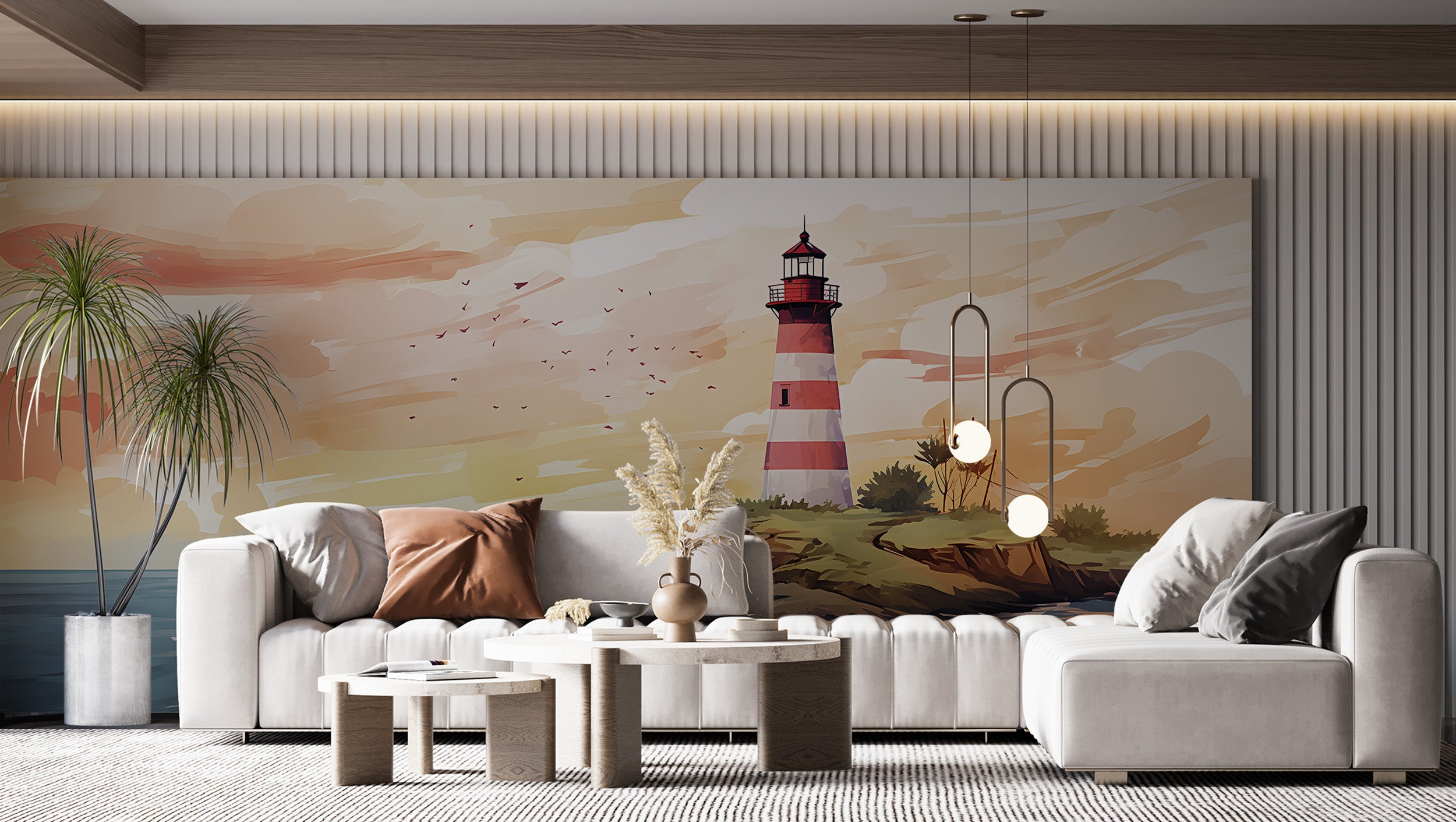 Seamless Blend of Seaside Serenity and Modern Decor