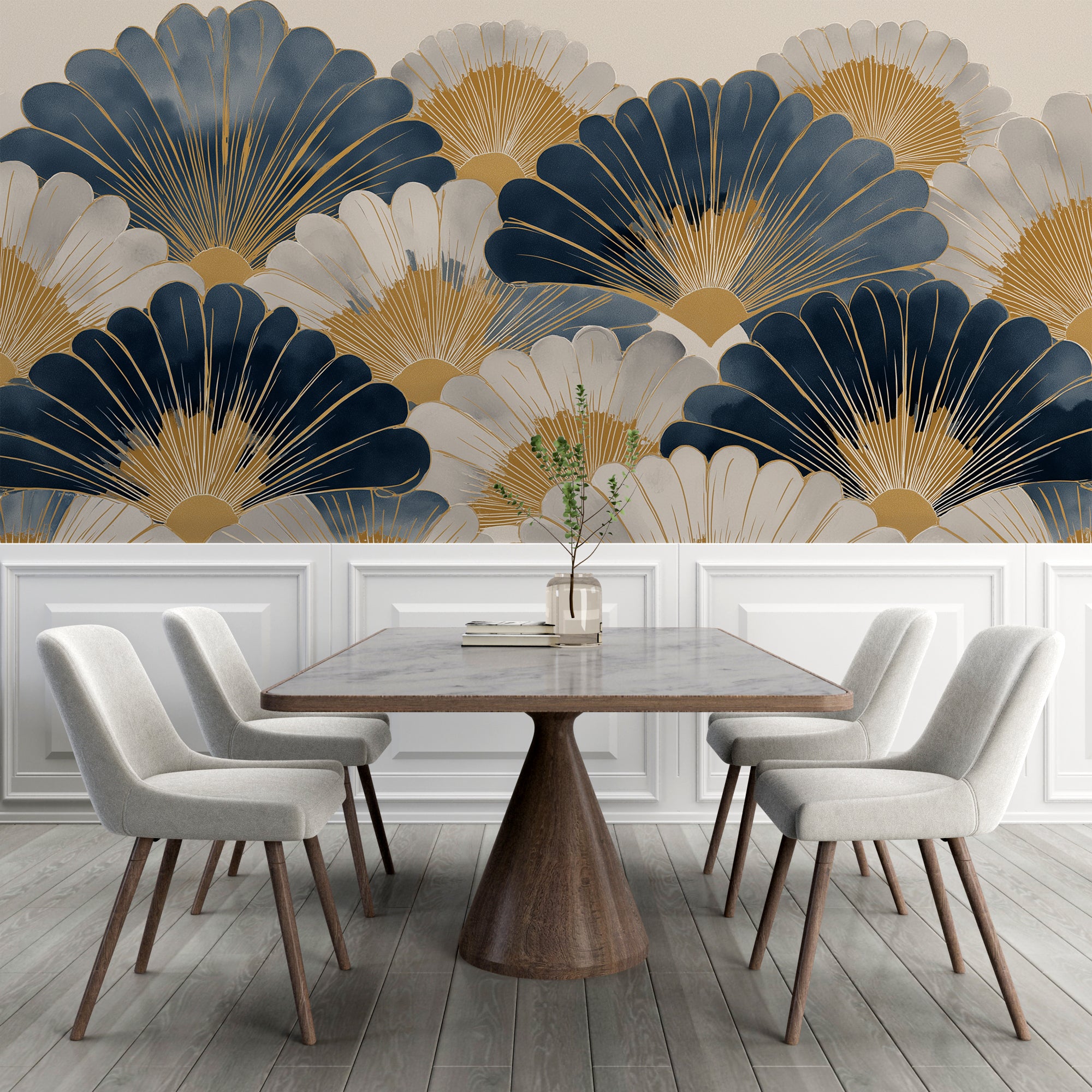 luxurious deco wall design
peel stick art deco mural