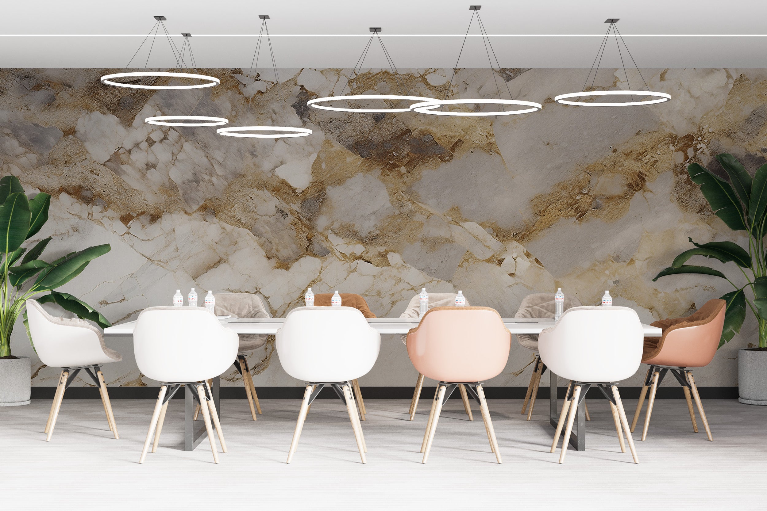 "Brown Marble Texture in Room Setting