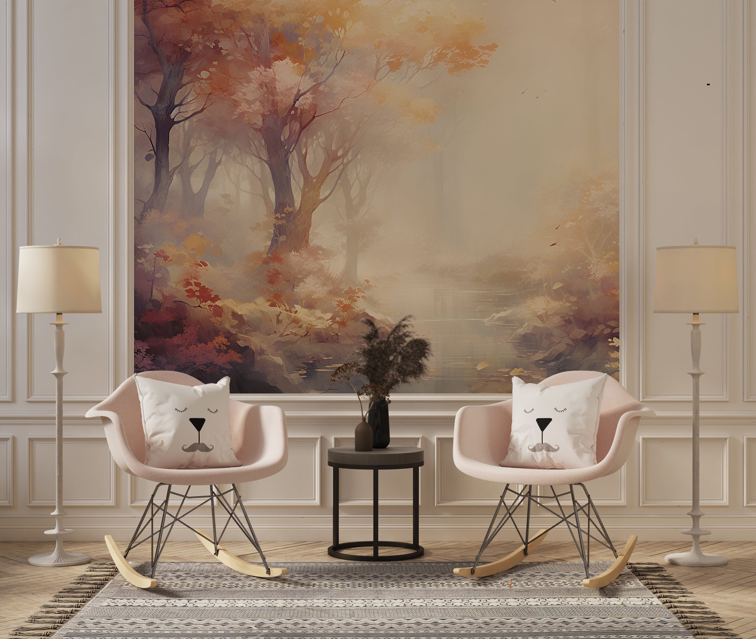 Mystical Forest Scene Peel And Stick Wallpaper