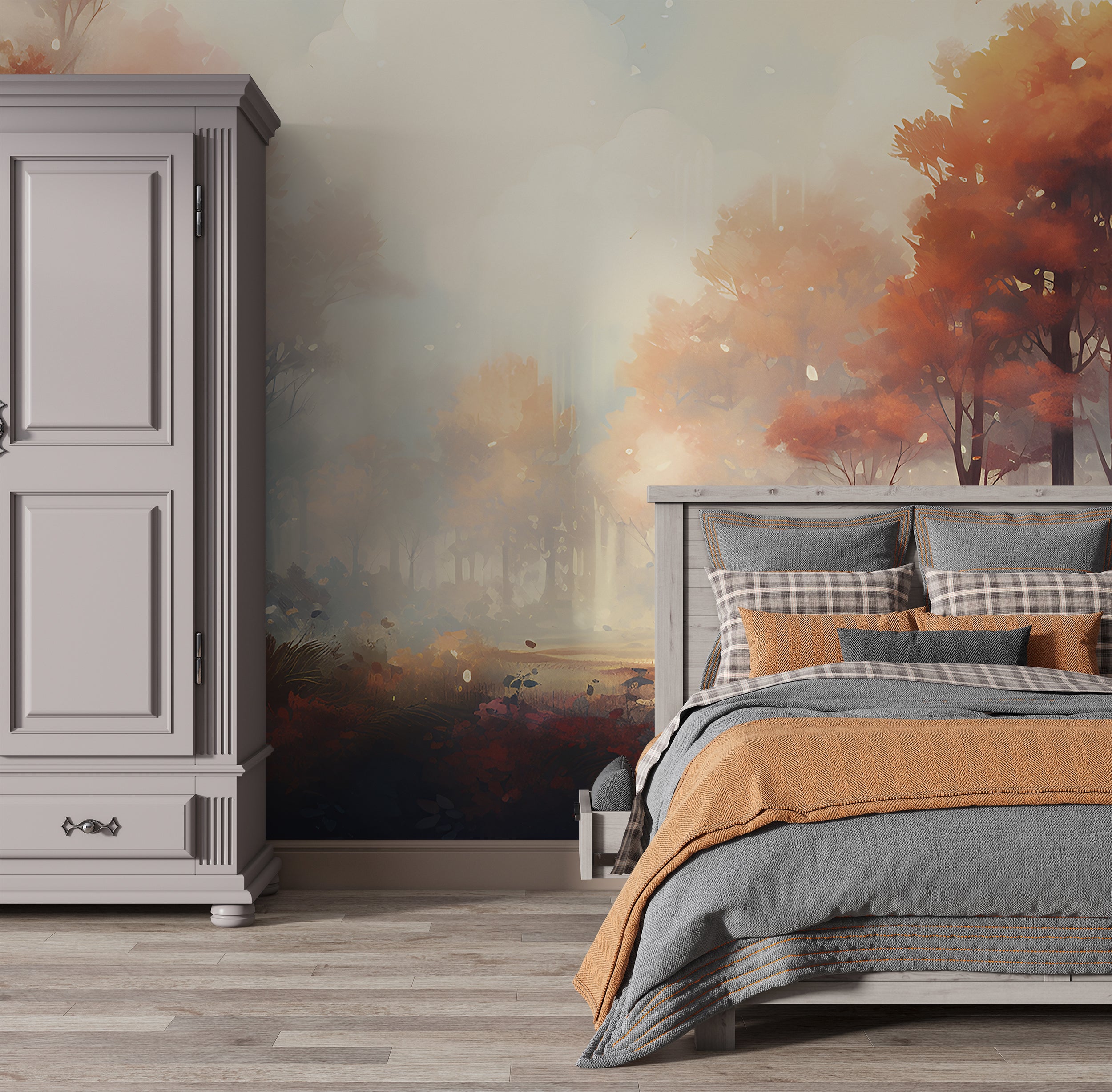 Easy Install Peel and Stick Foggy Trees