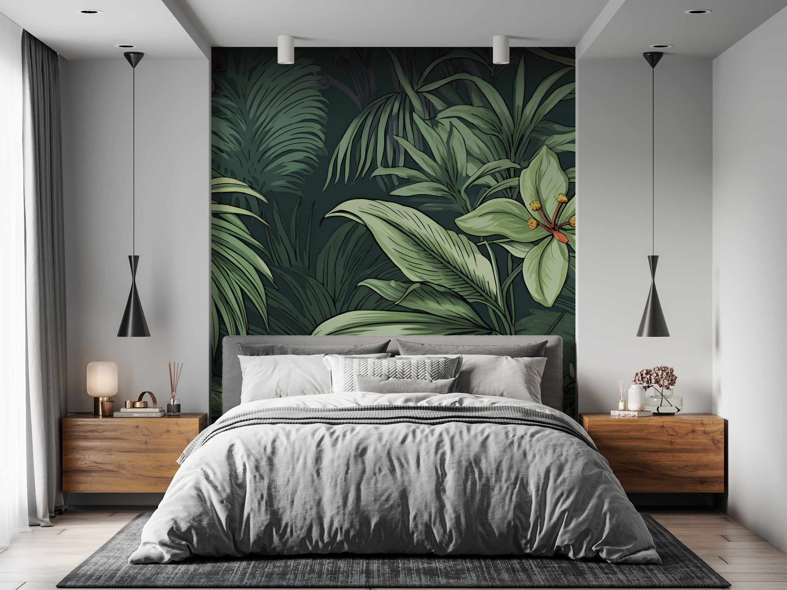 Vibrant Jungle Leaves Peel and Stick Decor