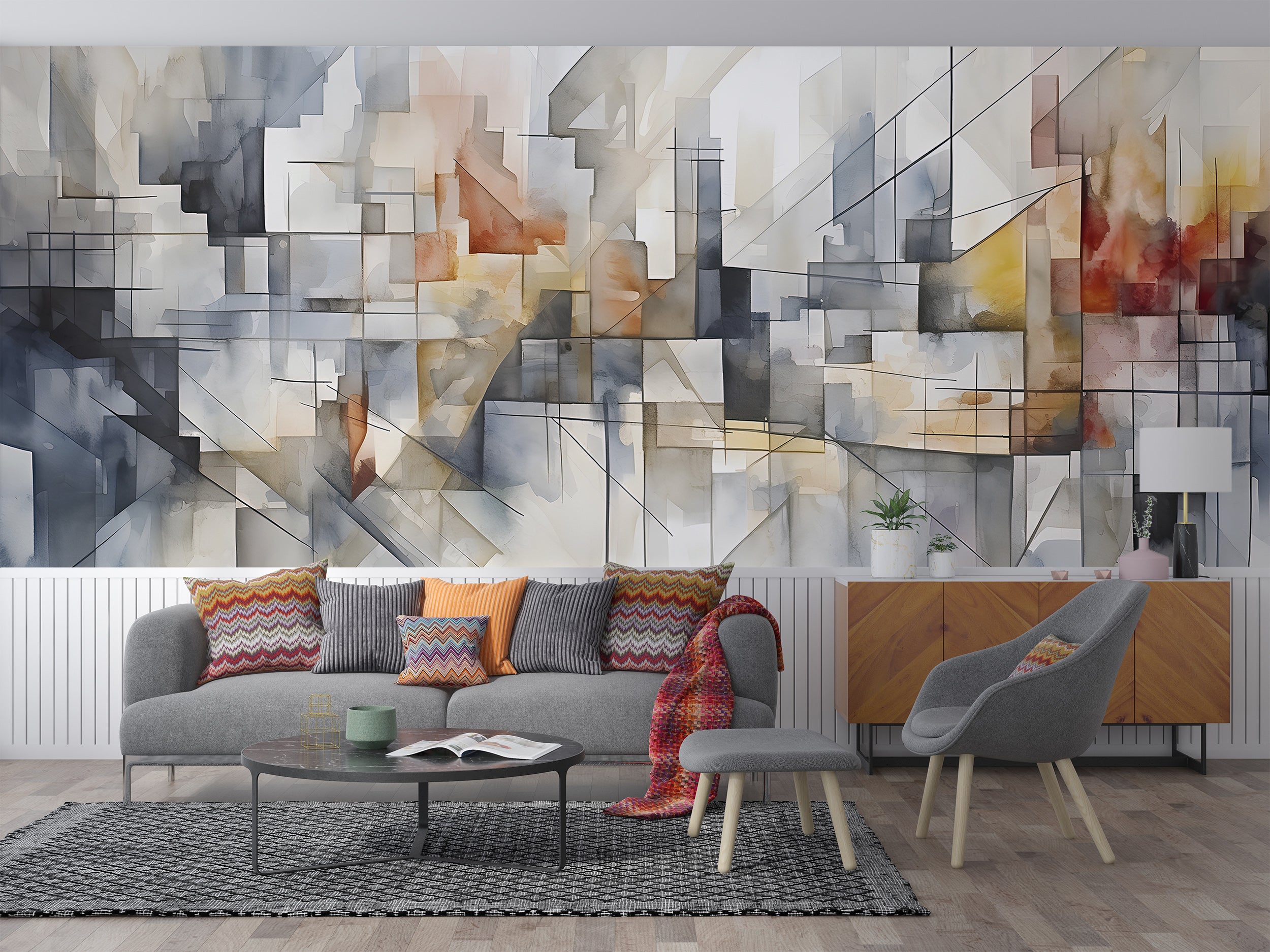 City-Inspired Abstract Artwork