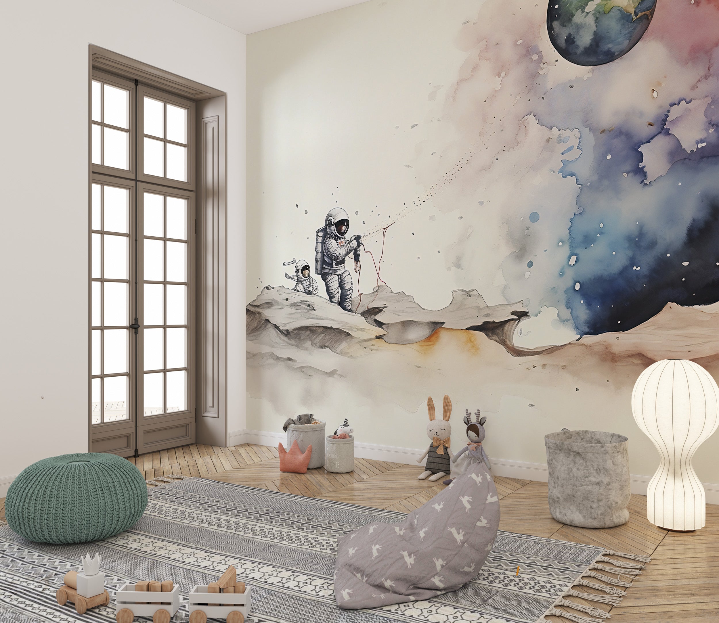 Astronaut Wall Decal Detail for Kids' Rooms