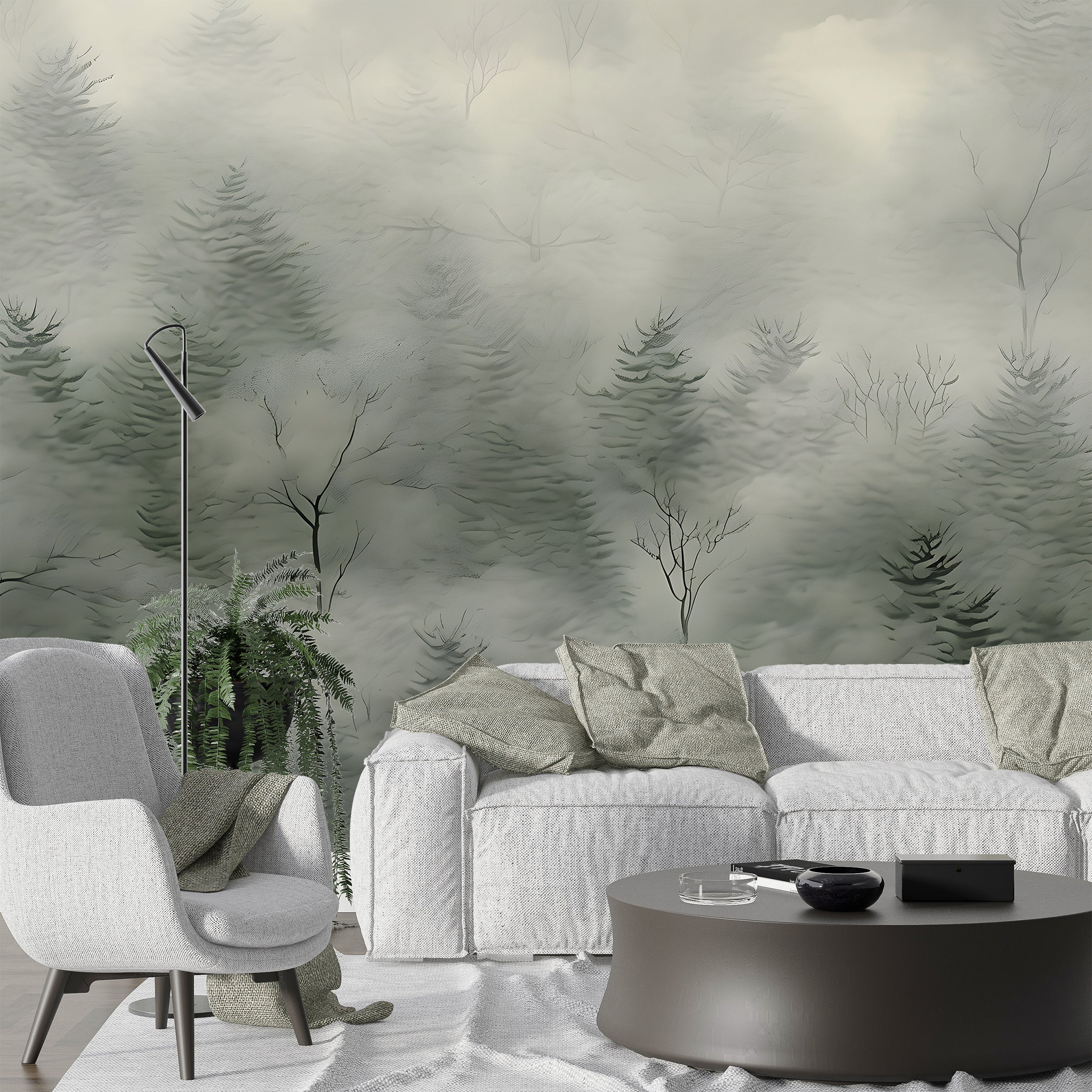 Lush Coniferous Tree Wall Art
