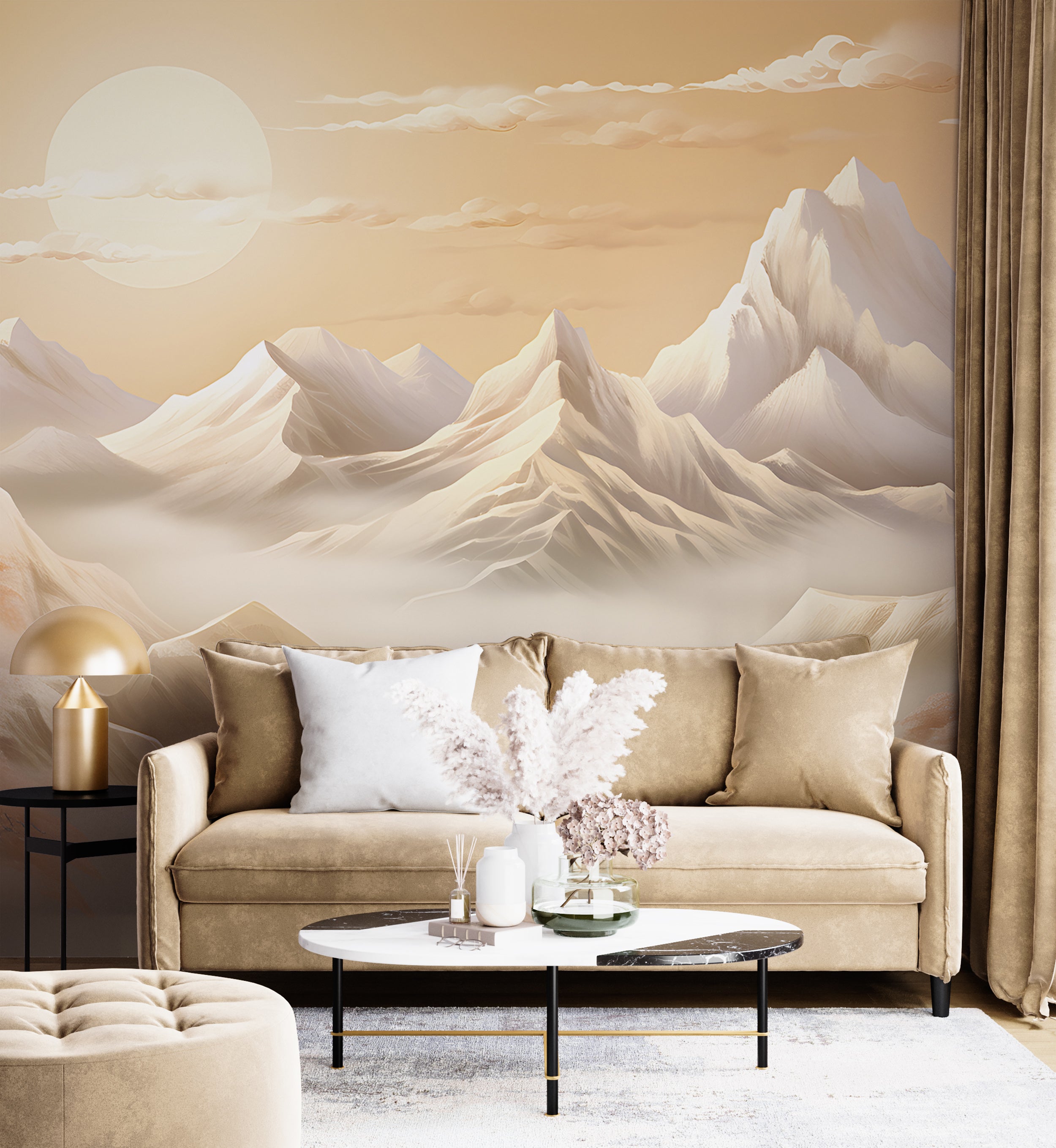 Snow Mountains Peel and Stick Mural