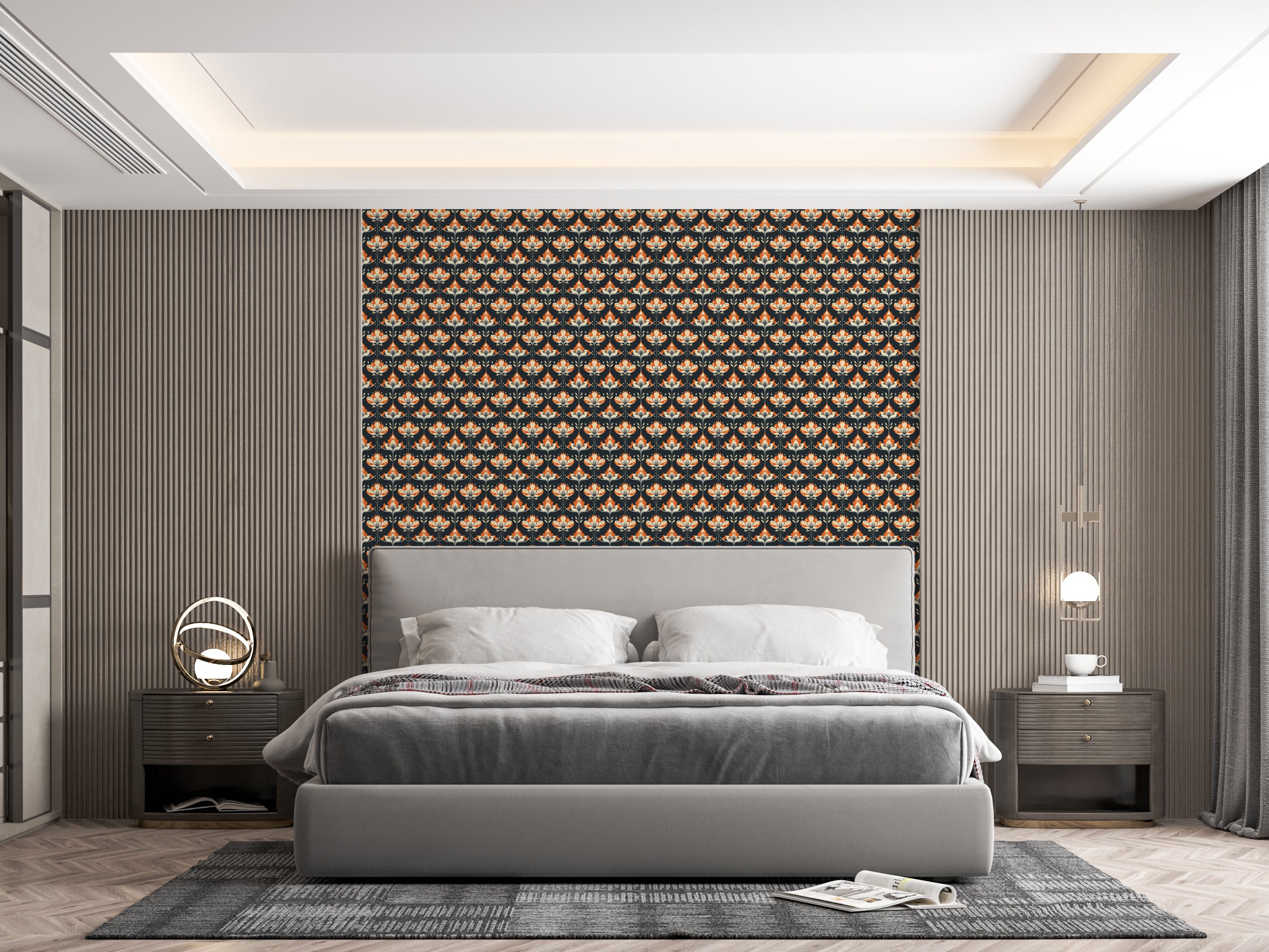 scandi bold wall wallpaper
vintage modern flower print