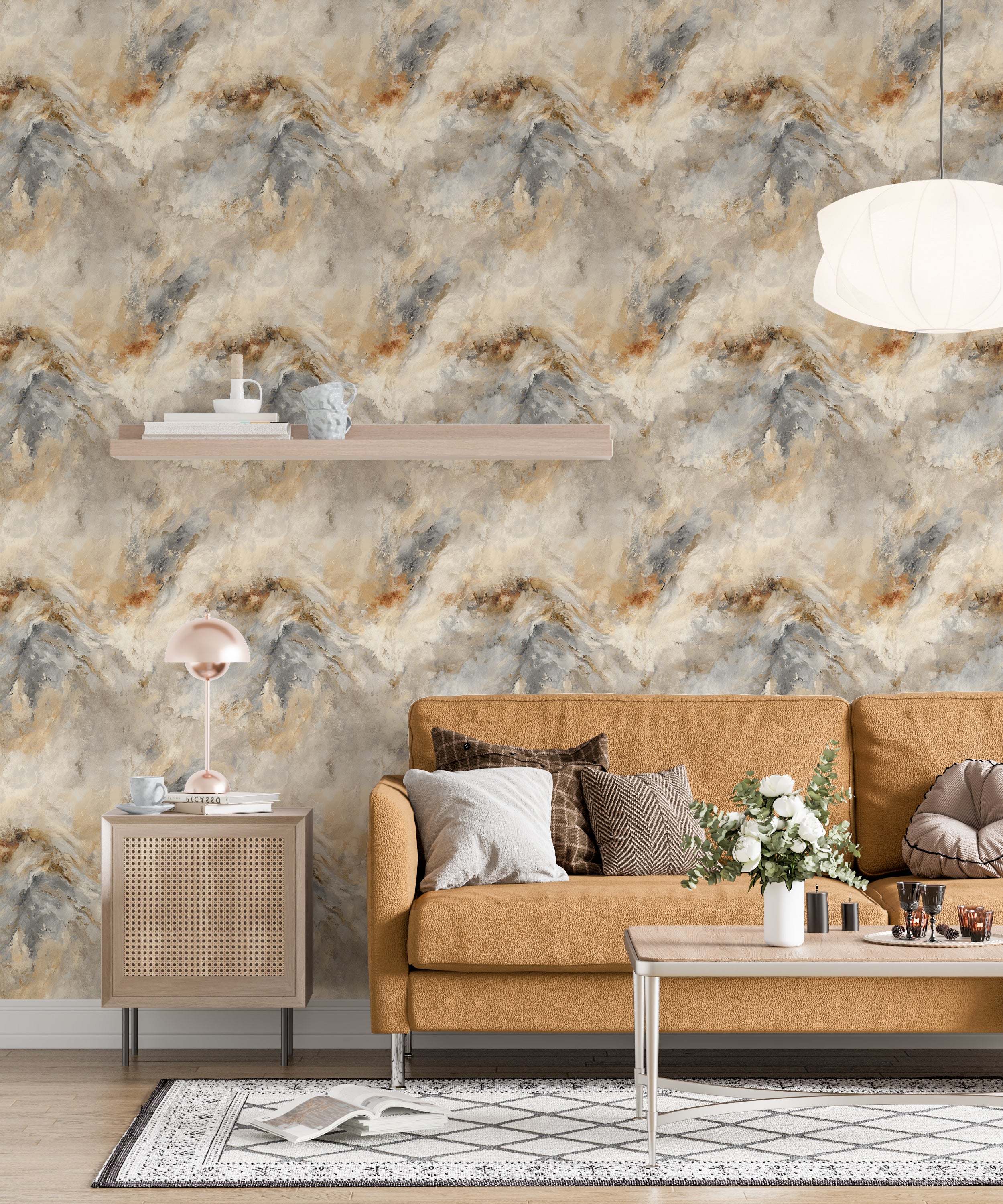 modern travertine effect mural
subtle abstract wall texture