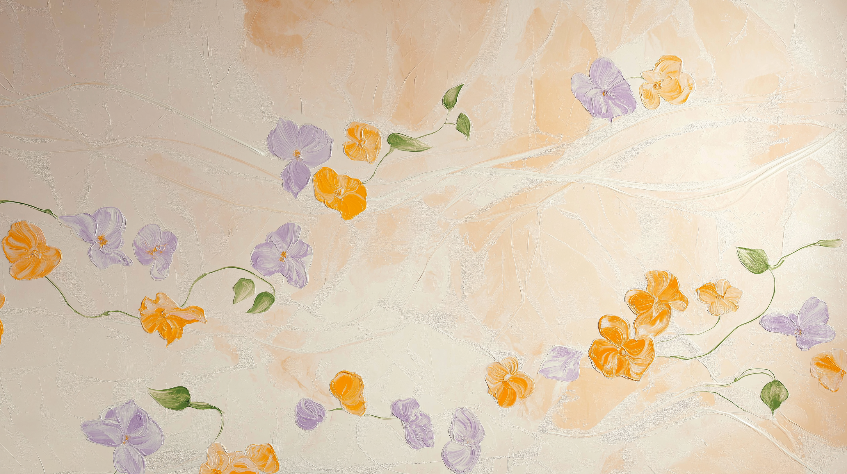 Floral Pastel Wallpaper – Elegant, Nature-Inspired Design for Home Decor