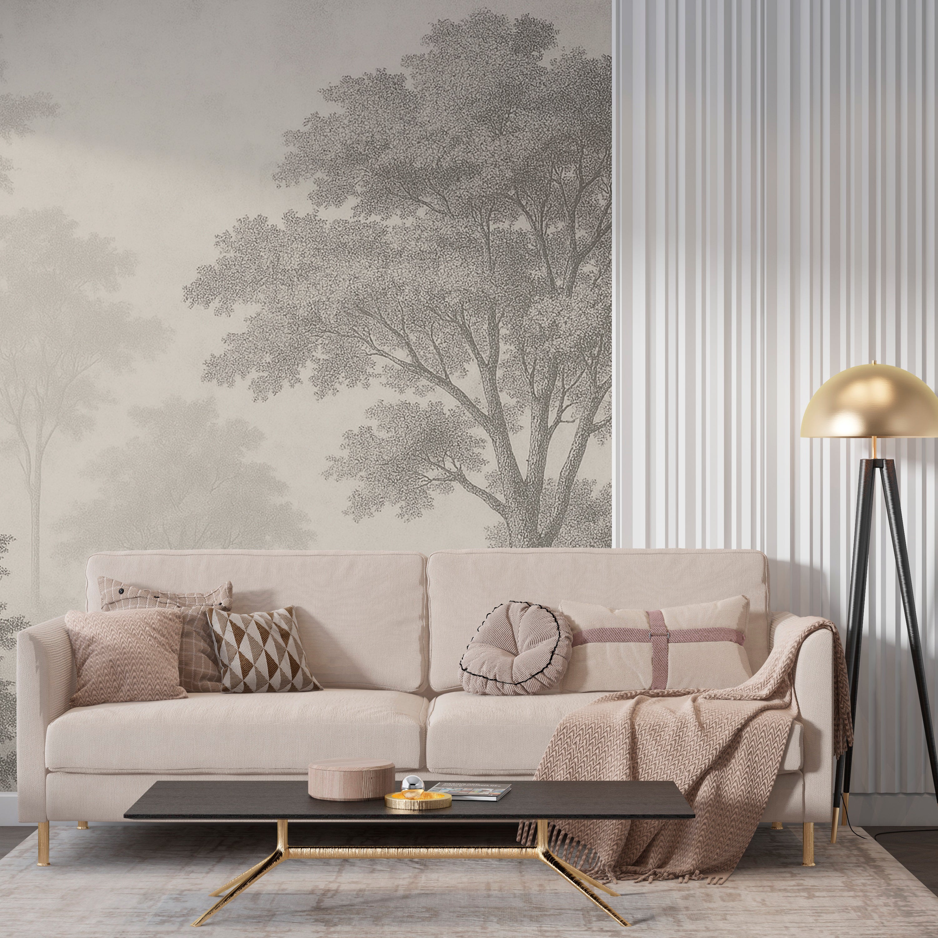 Elegant Vintage Forest Wallpaper β Nature Wall Art for Home Decor