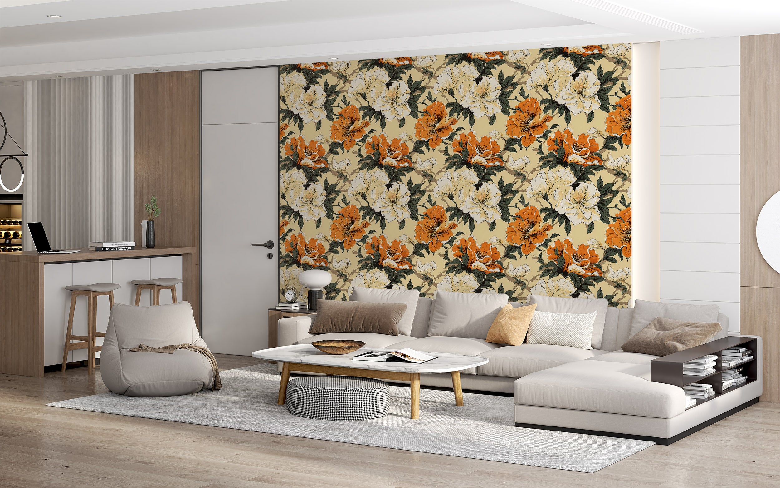 Elegant Botanical Peel and Stick Mural
