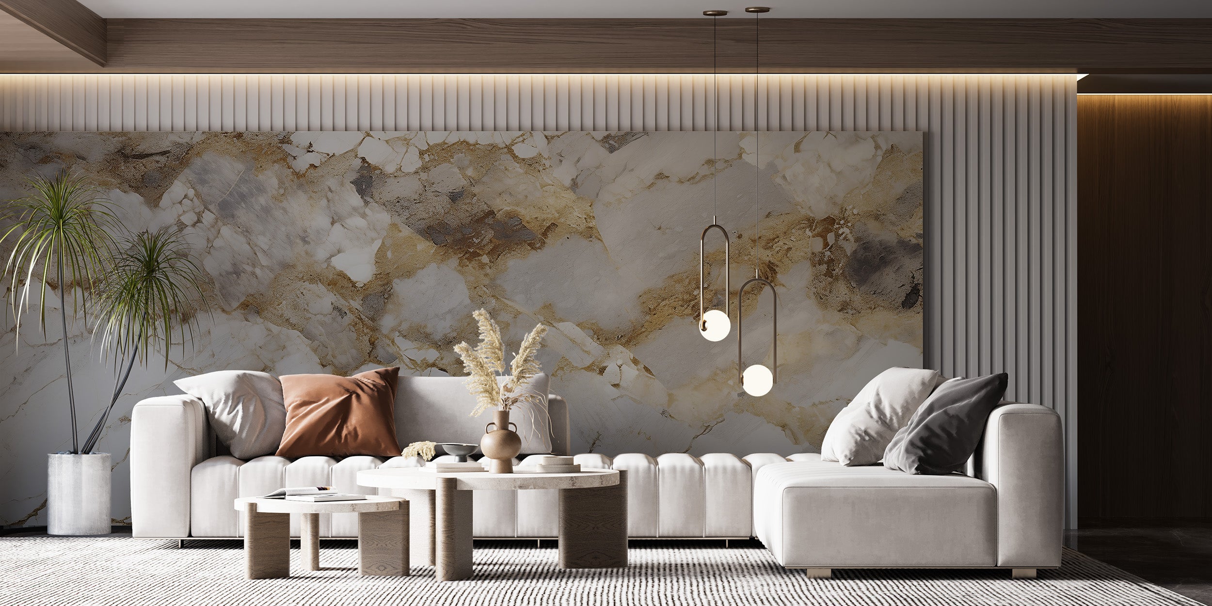 Brown Marble Surface with Subtle Veining