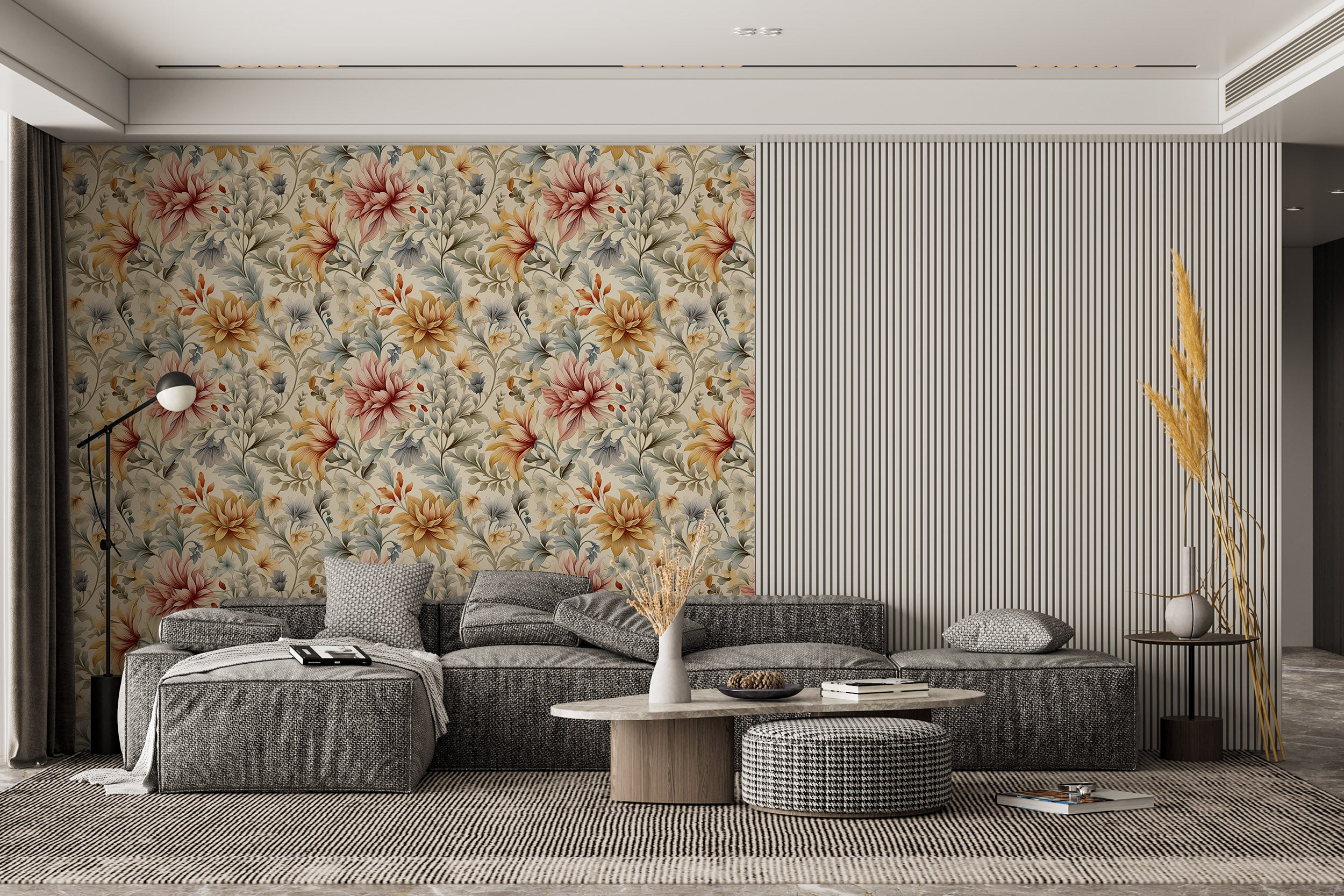 Joyful Botanical Peel and Stick Wallpaper Detail