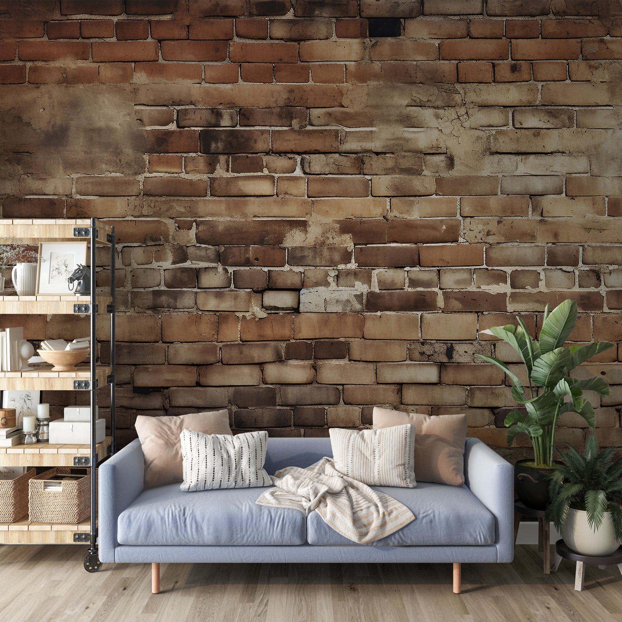 Brick Wall Mural Peel and Stick