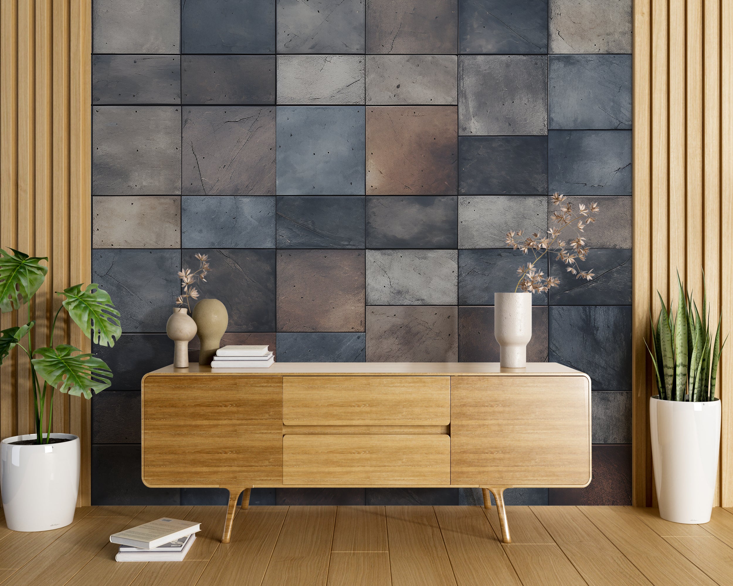 Modern Abstract Mural Tile Design