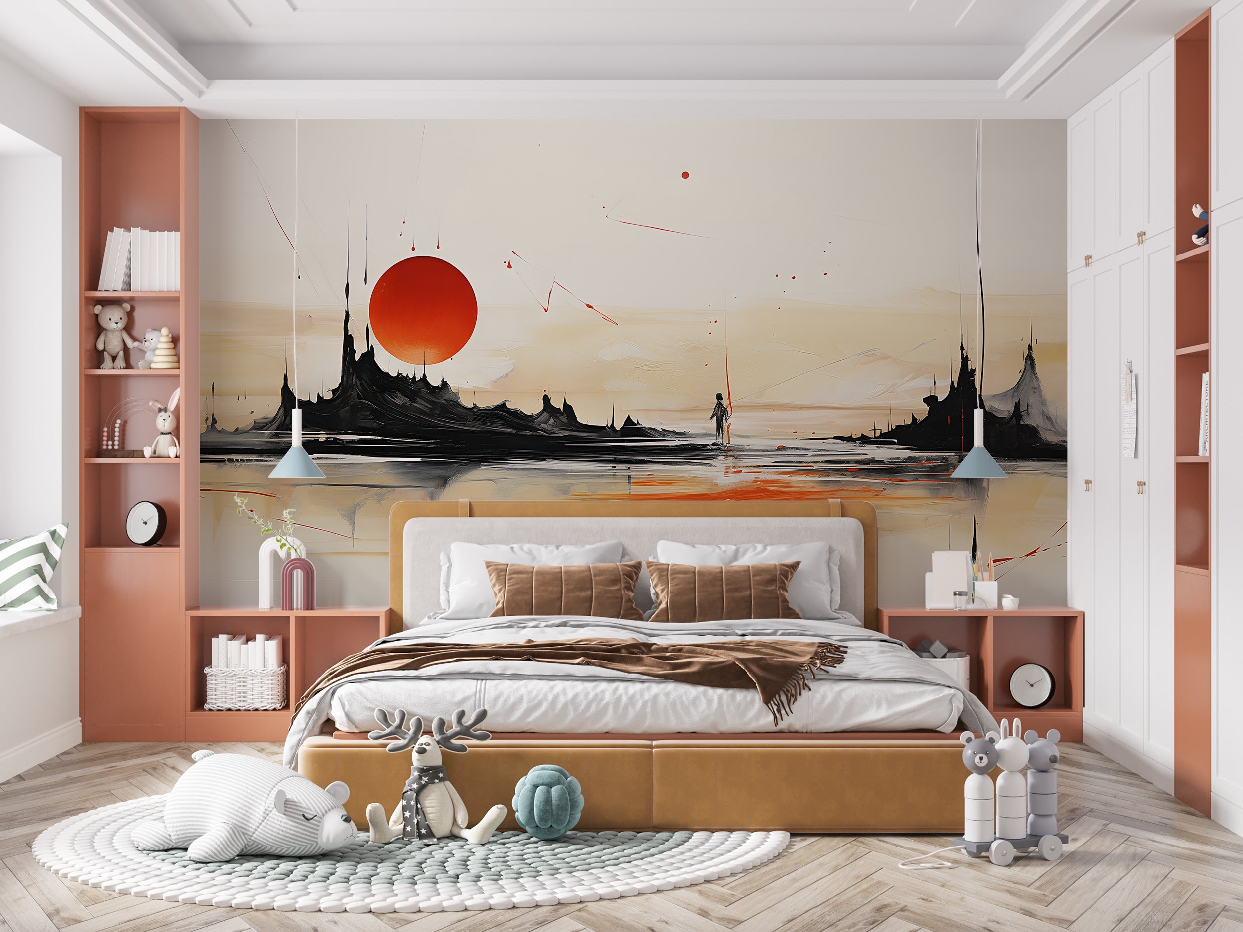 Abstract Landscape Peel and Stick