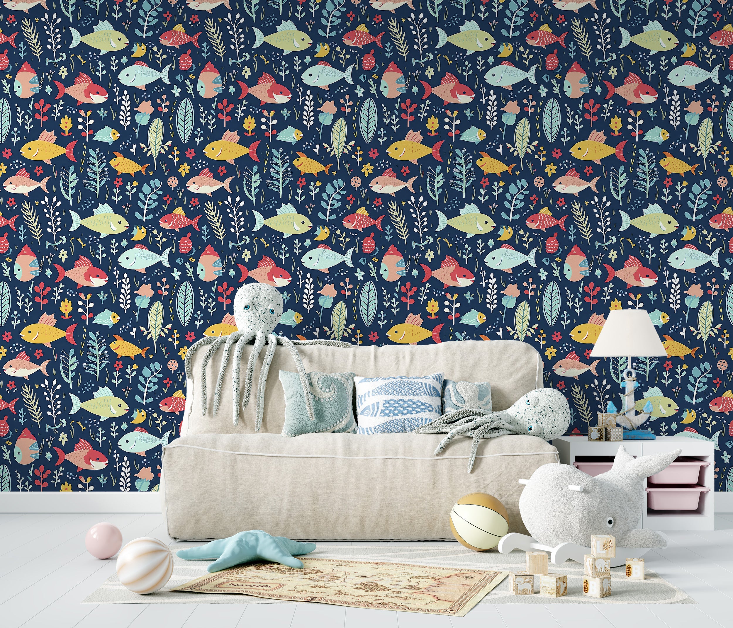 Ocean Peel and Stick Wallpaper Detail