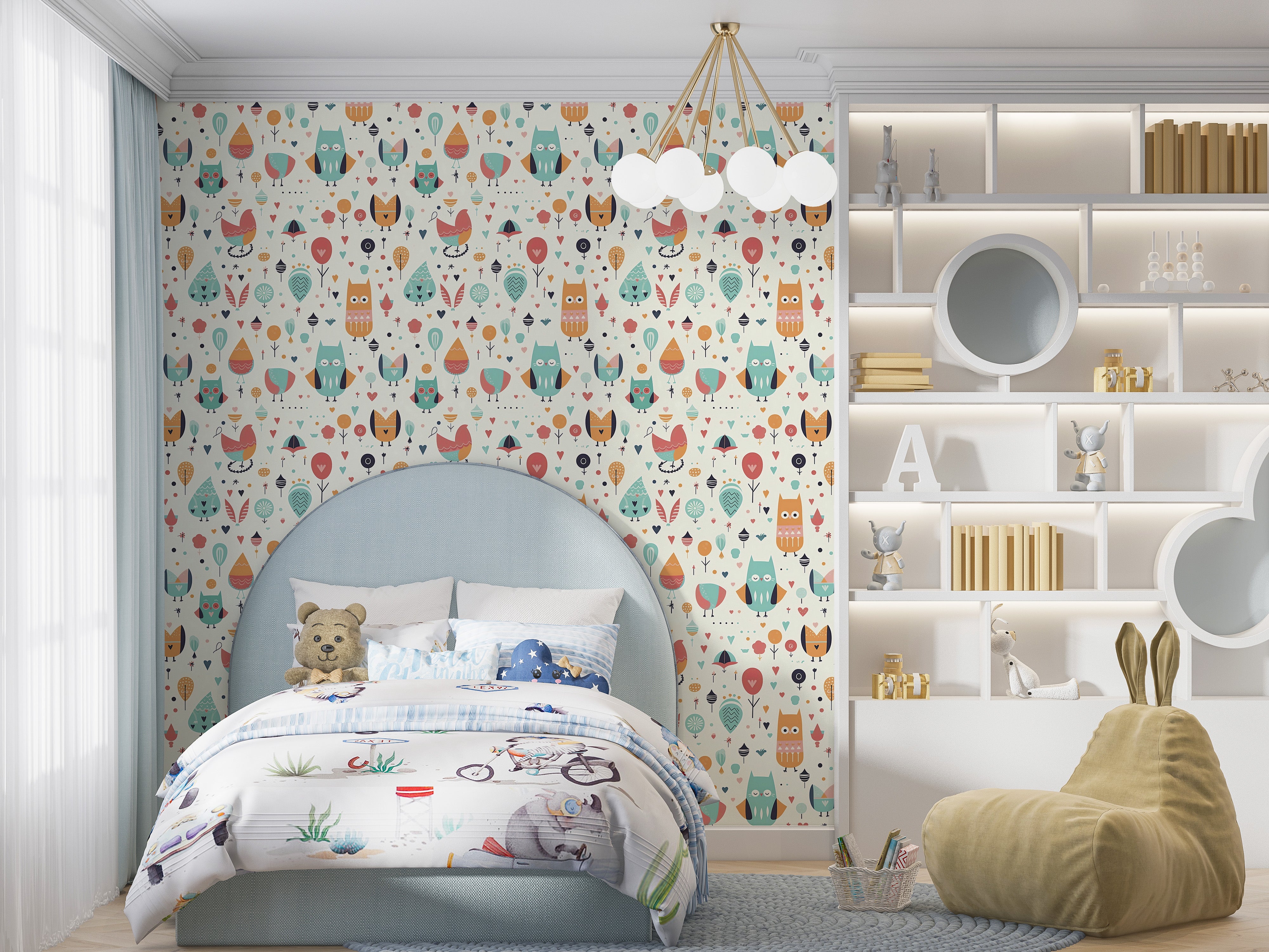 Redefine Decor with Abstract Owl Nursery Wall Decor