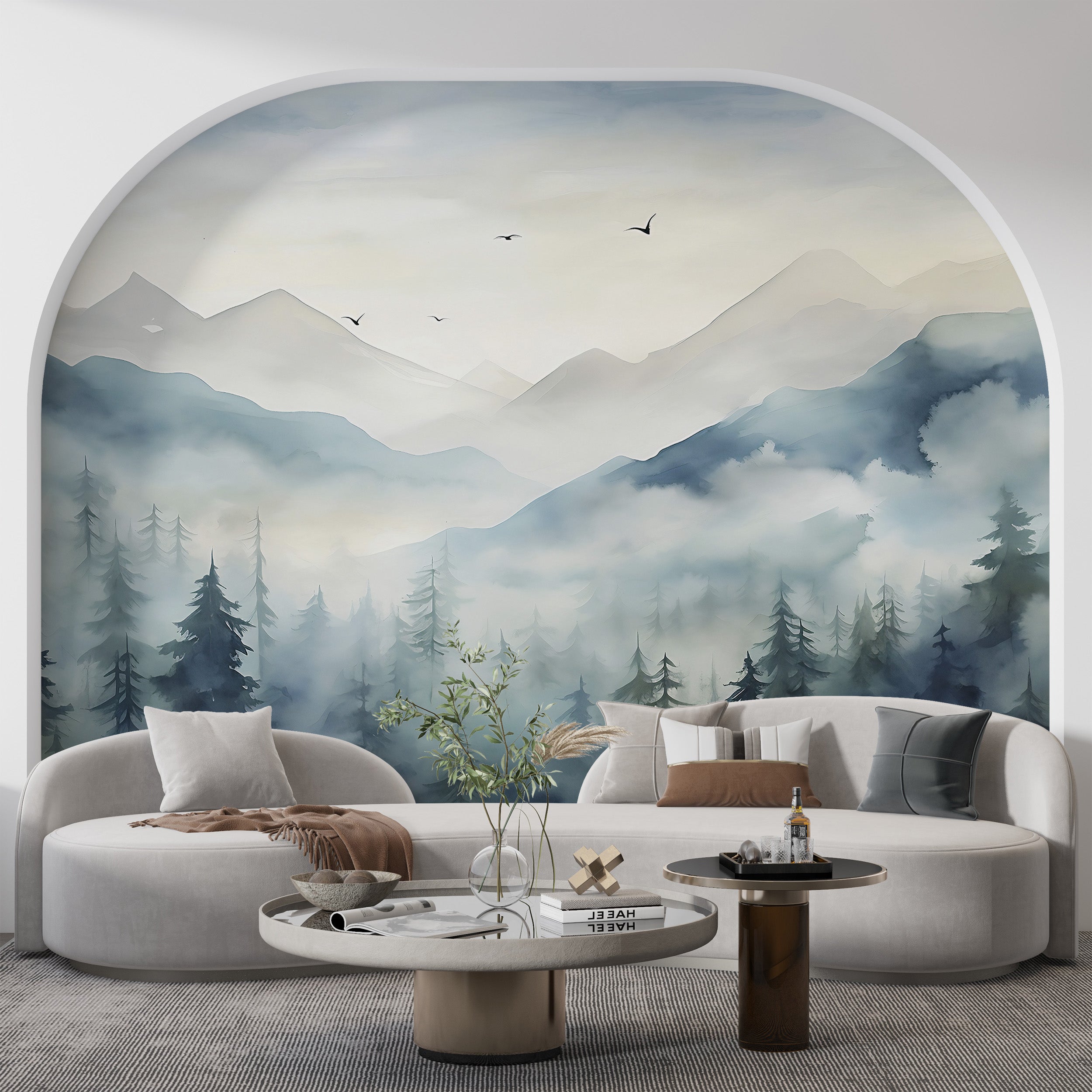 Evoke Tranquility with Dream Mountains Peel and Stick Design