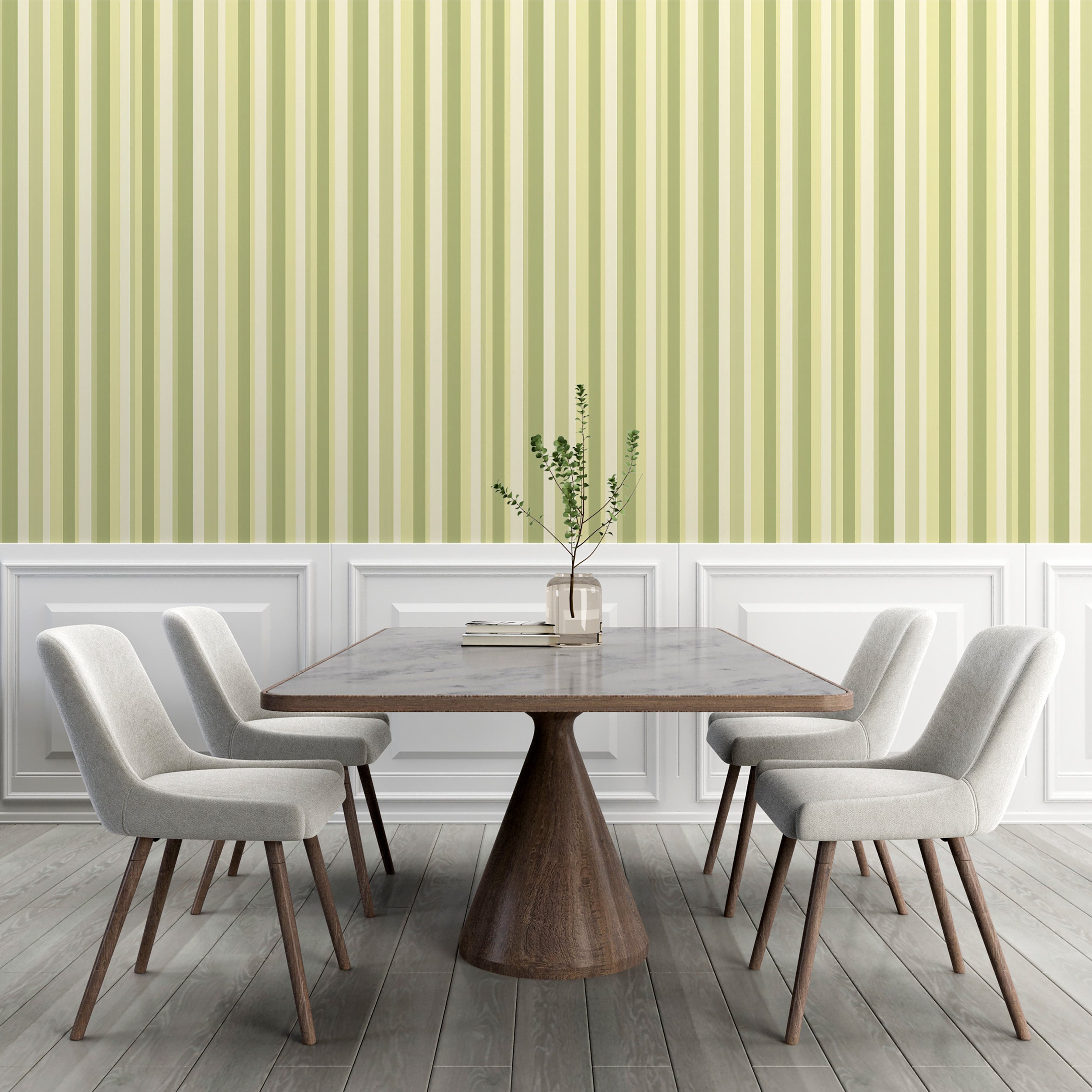 Classic Peel and Stick Wall Decor in Vintage Green