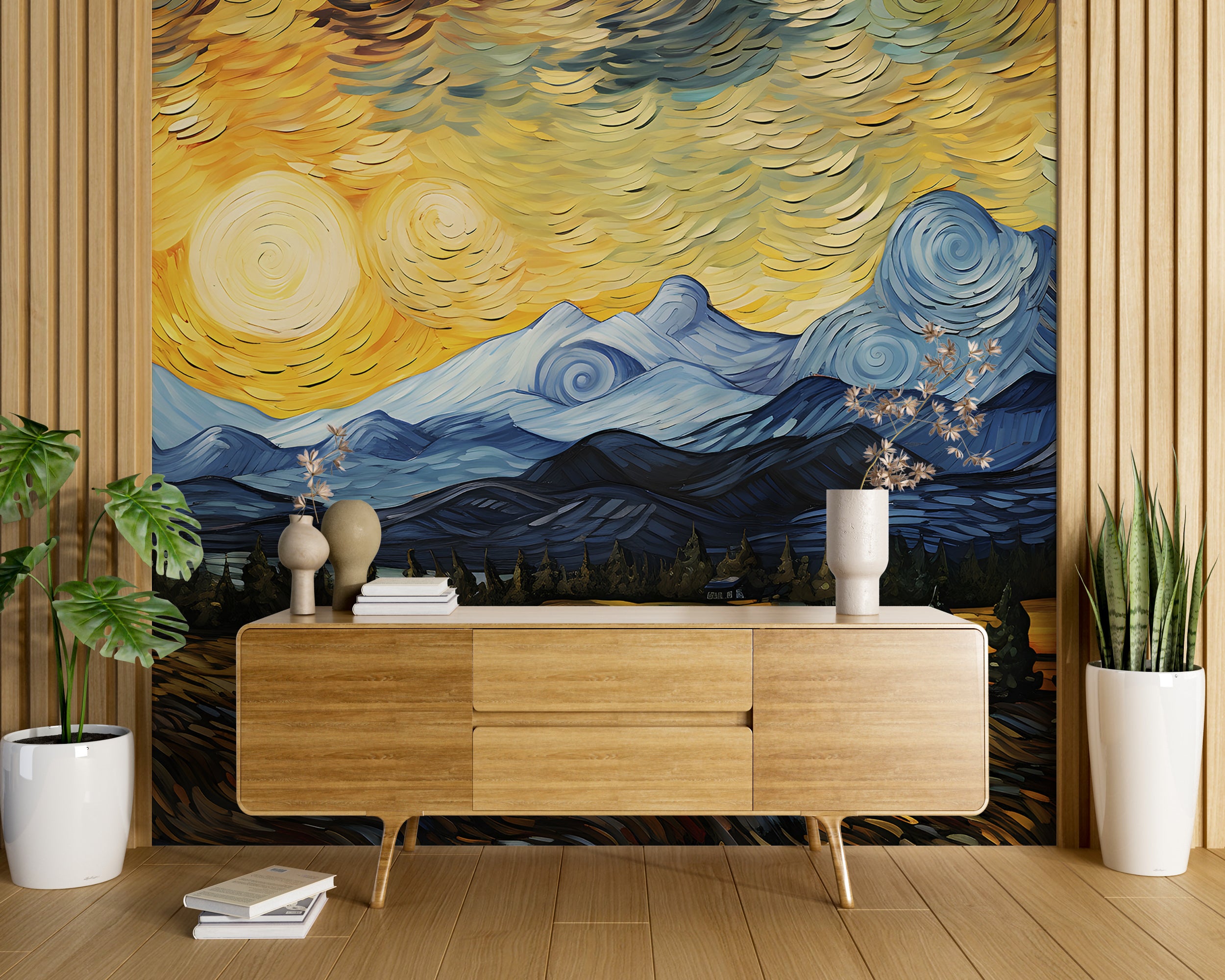 Colorful Landscape Mural