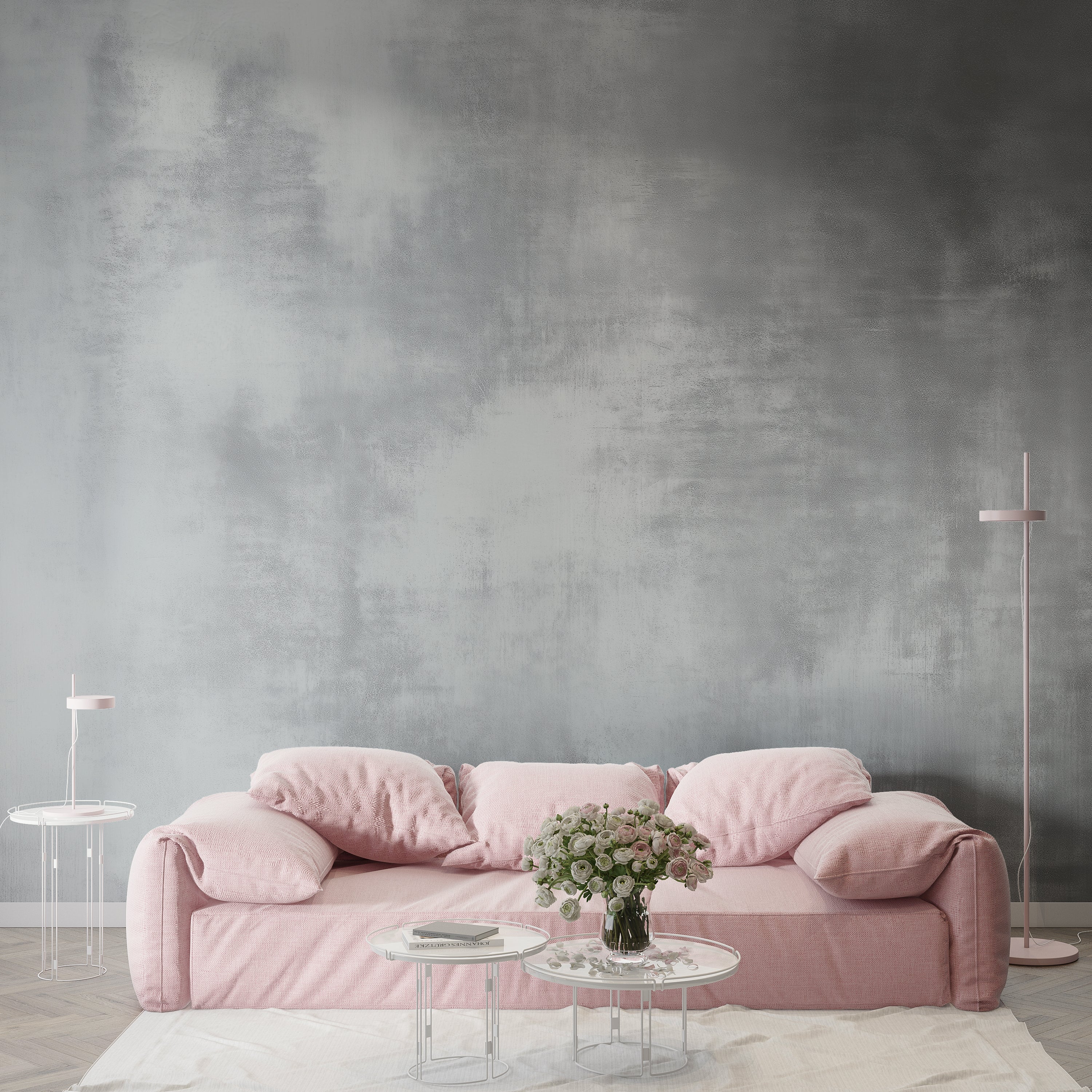 Modern Industrial Grey Concrete Texture Wallpaper for Chic Interiors