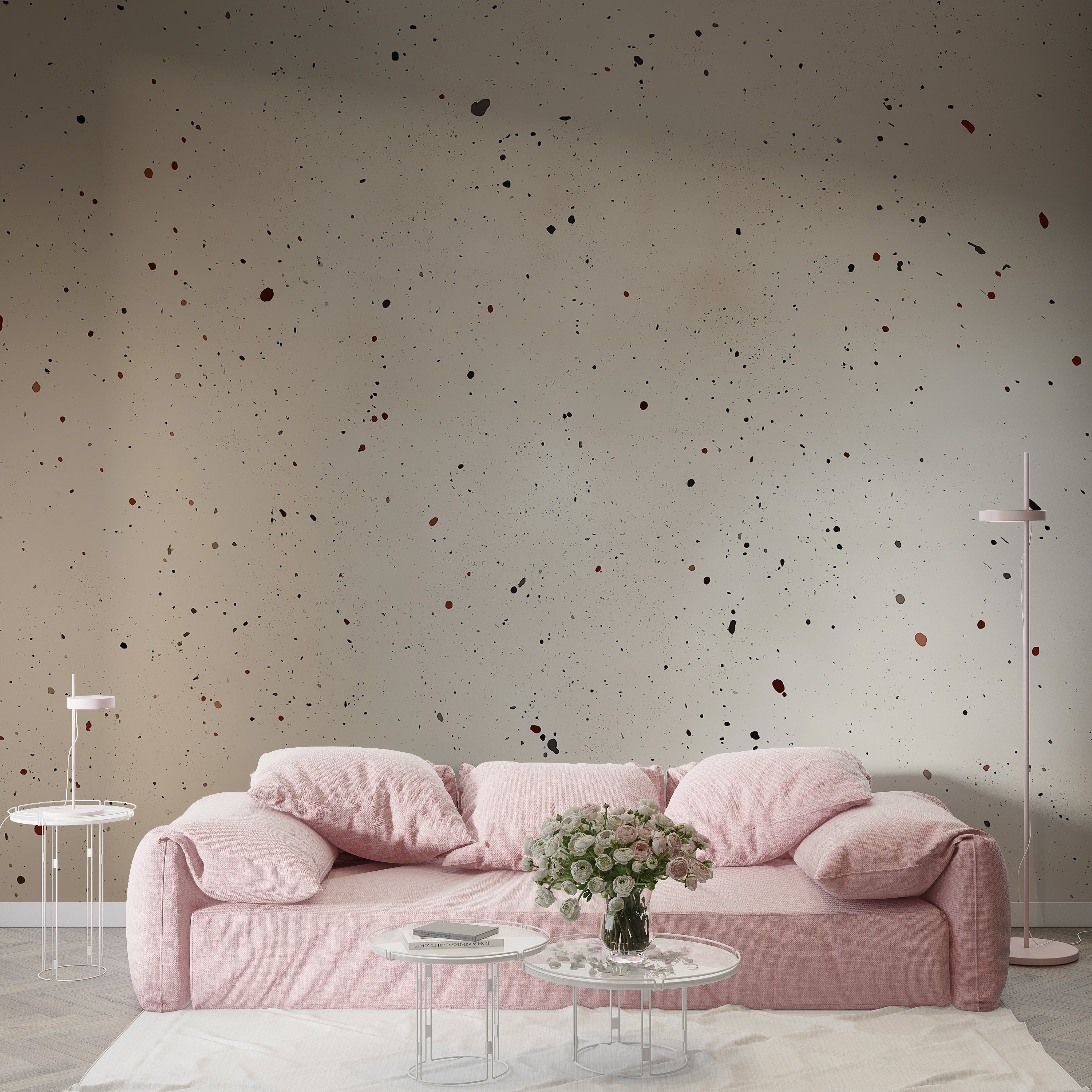 Elegant speckled wallpaper for minimalist interiors