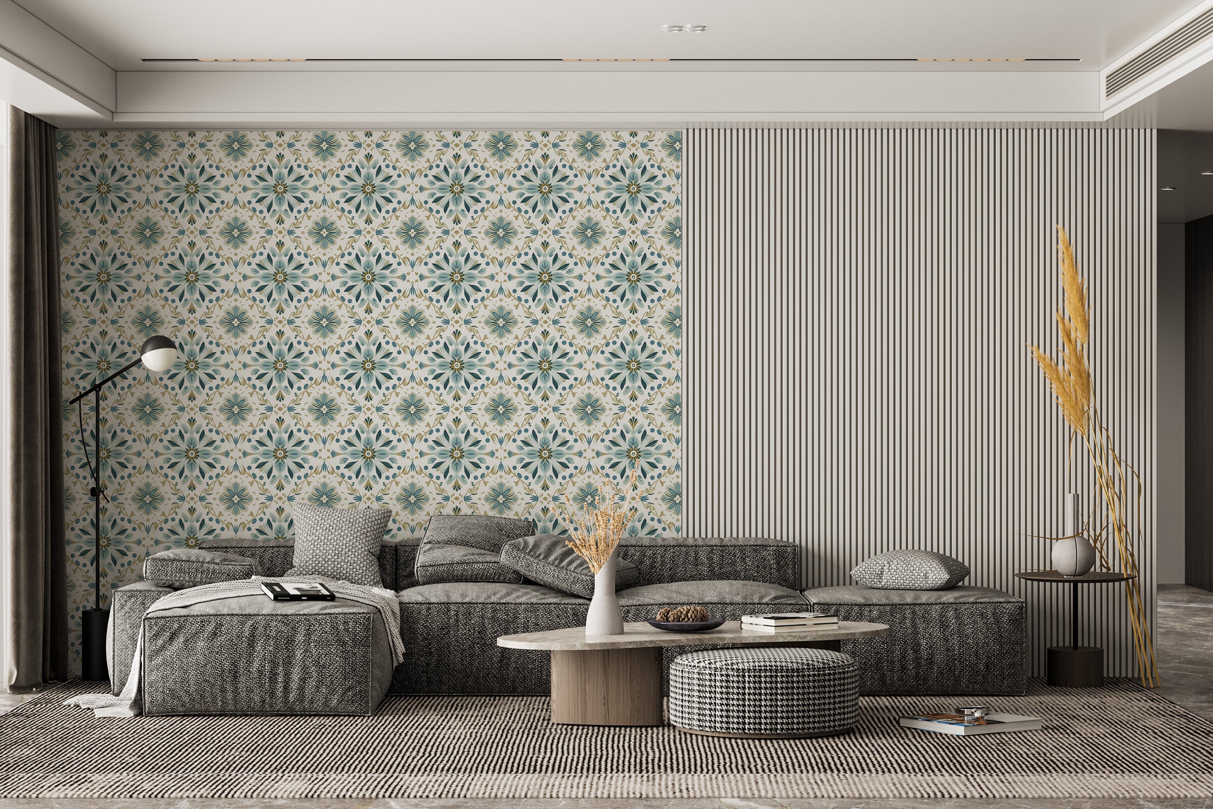 Easy Application Mint Wall Mural