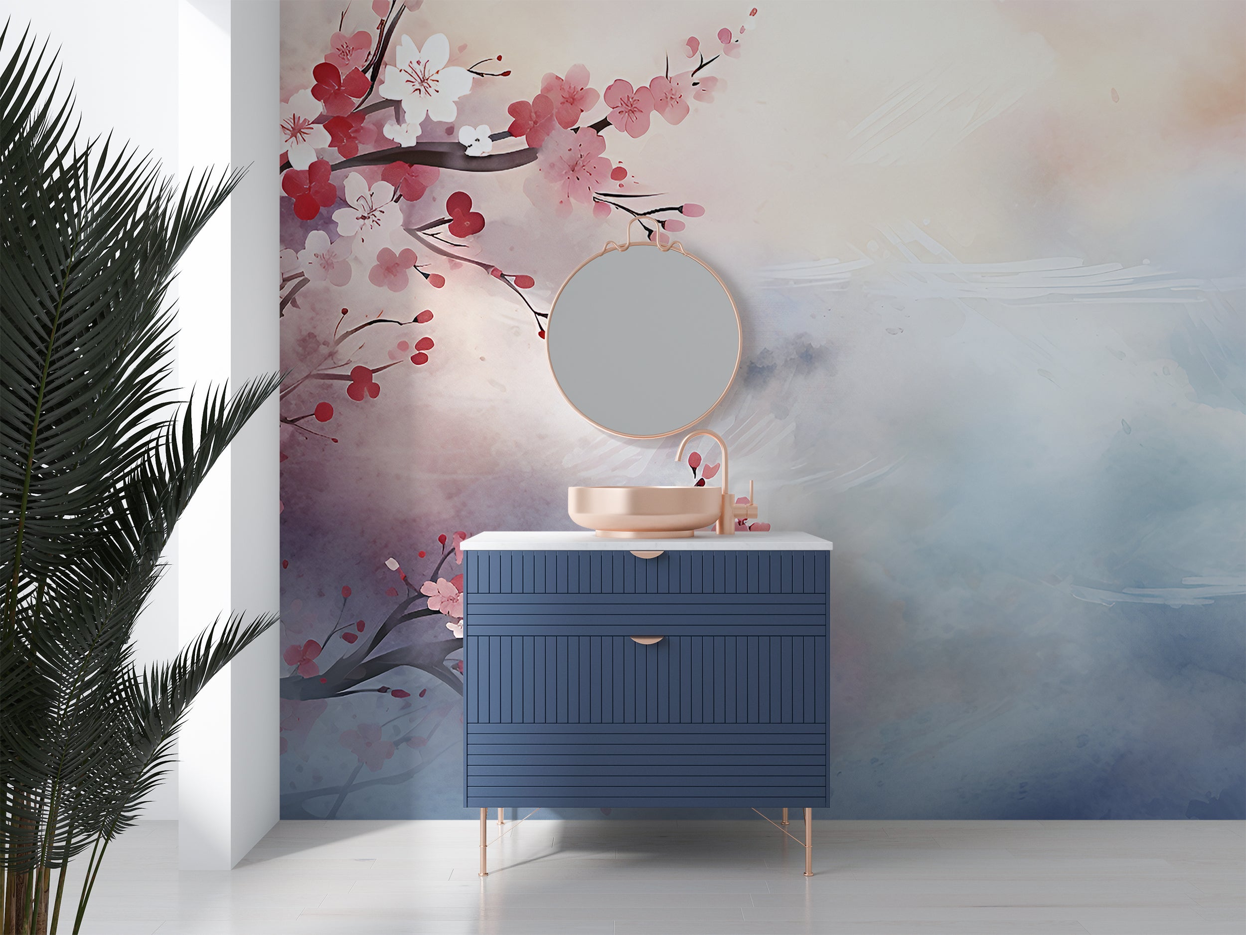 Sakura Inspired Peel And Stick Wall Mural