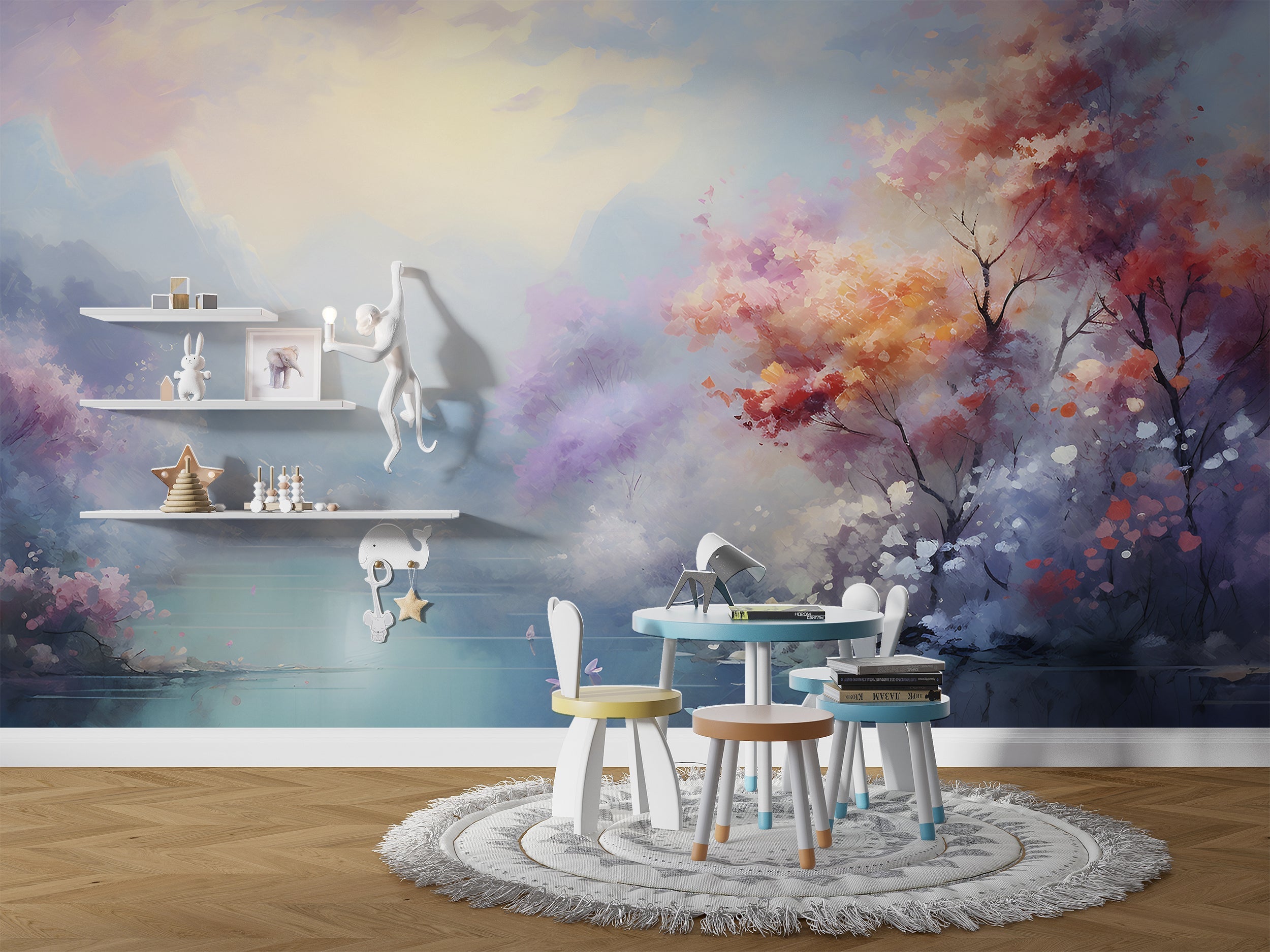 Easy Apply Watercolor Nature Wallpaper