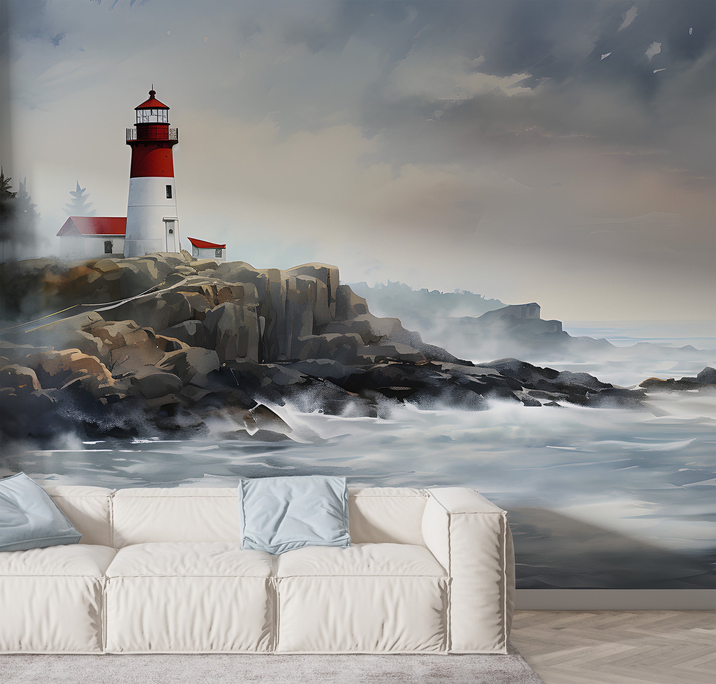 Effortless Application of Coastal Landscape Wall Decor