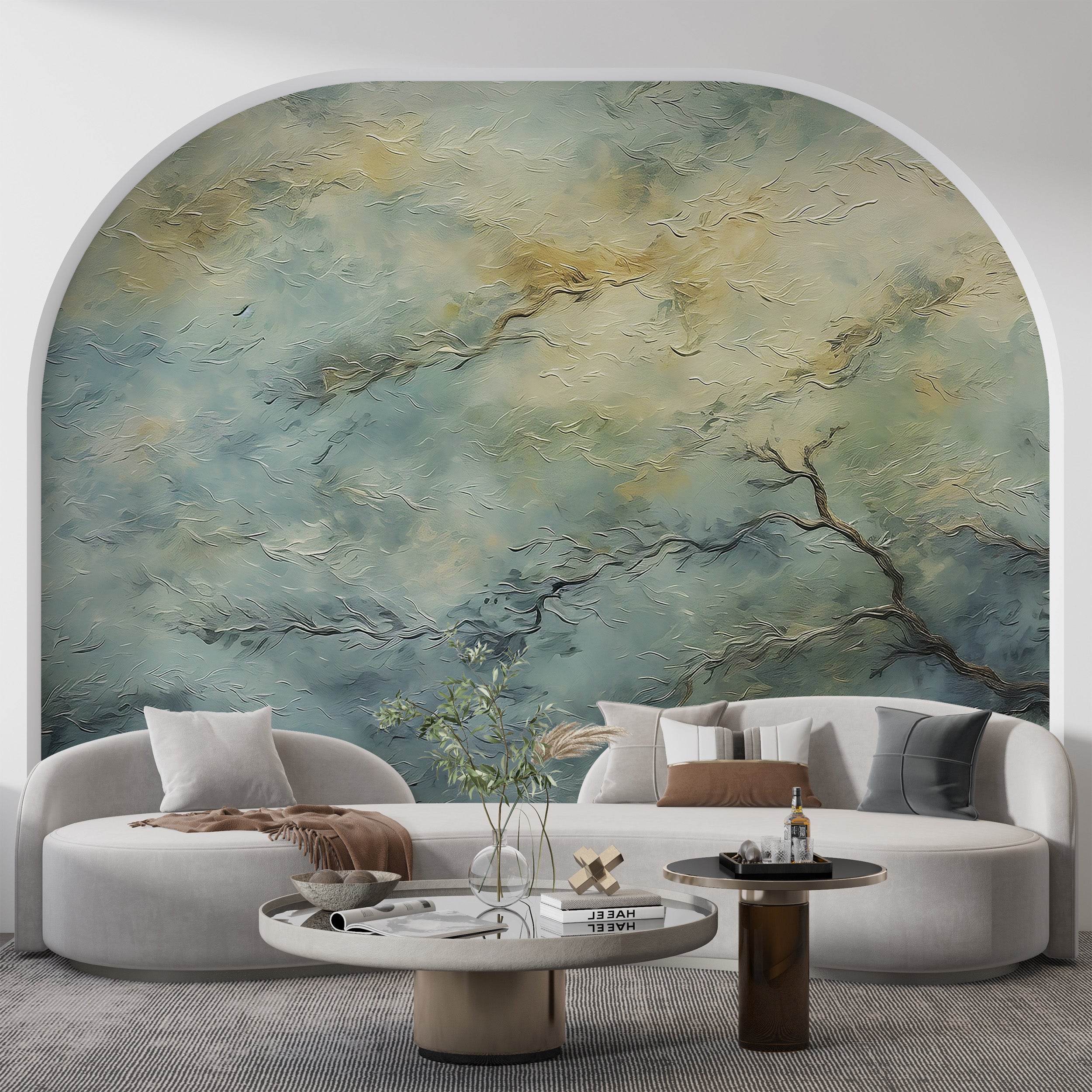 Van Gogh Wall Mural in Room Setting