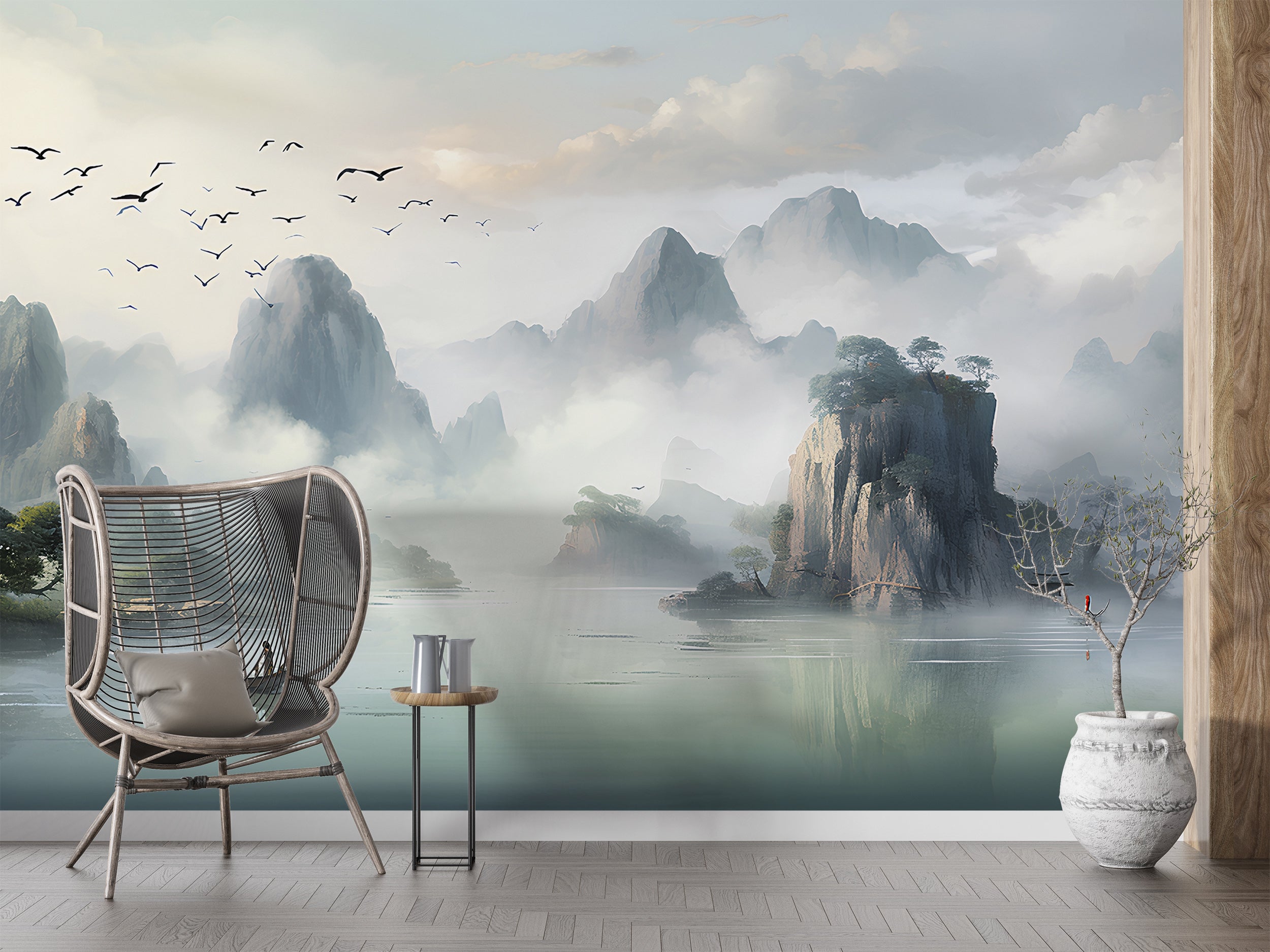 Foggy Nature Peel and Stick Wall Decor