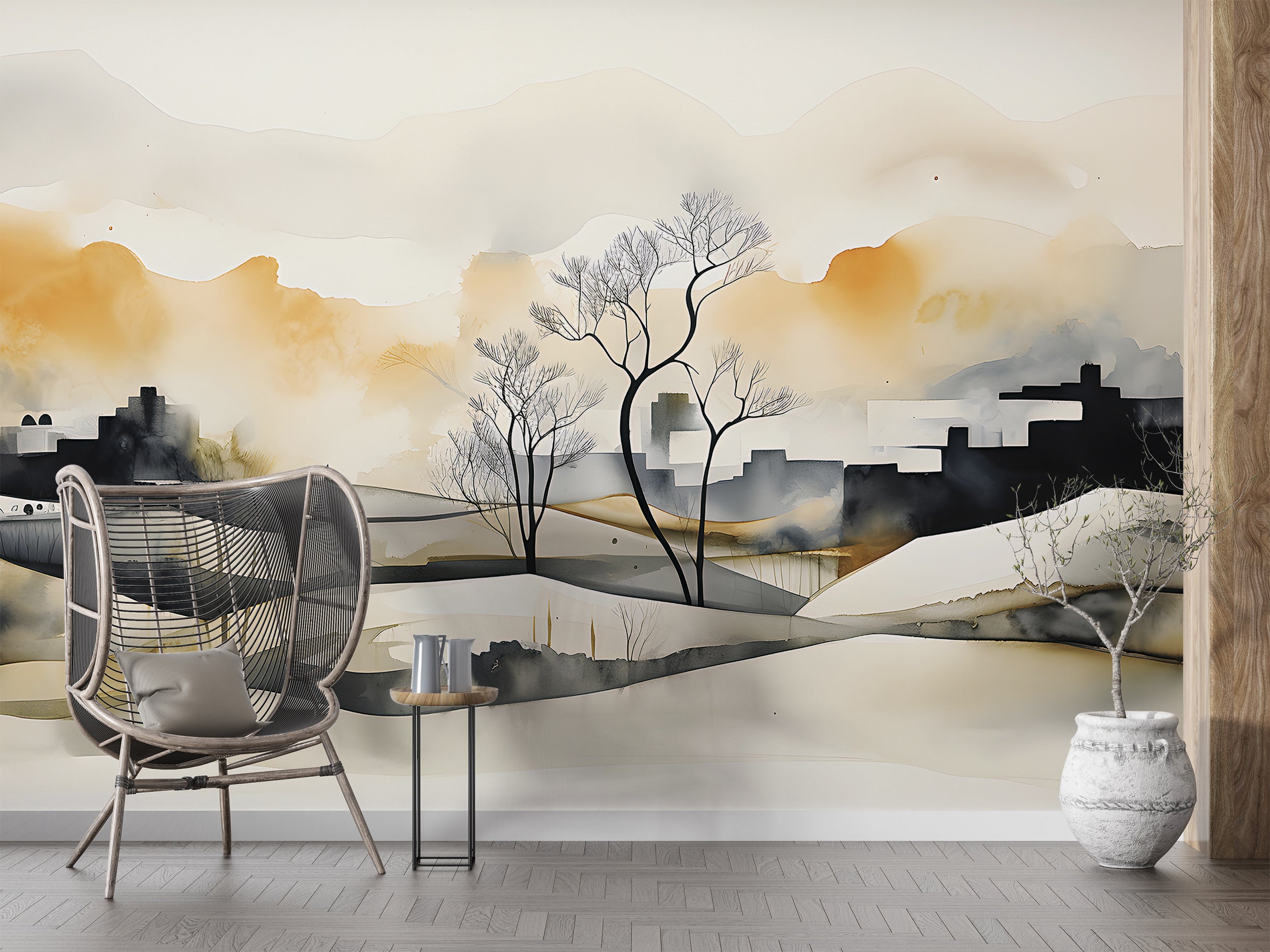 Easy-to-Apply Yellow Peel and Stick Decal