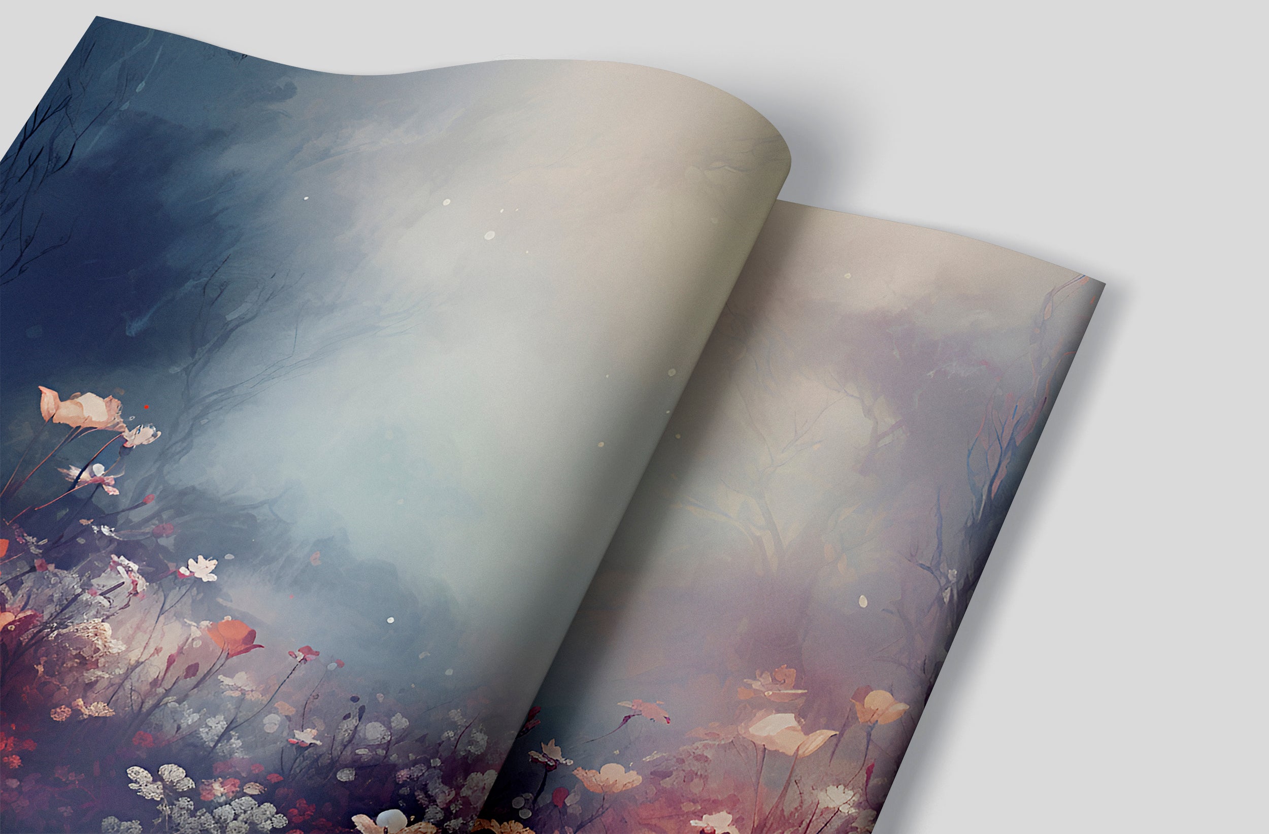 Peel and Stick Foggy Landscape Wall Decor