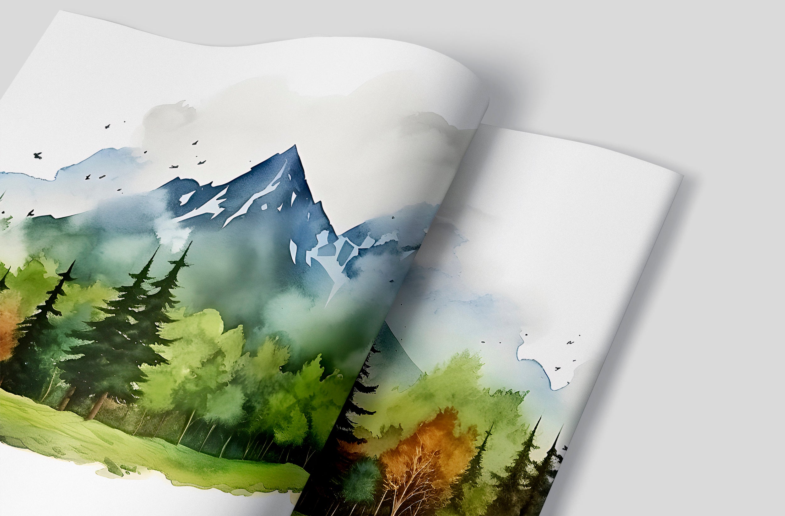 Watercolor Landscape for Children