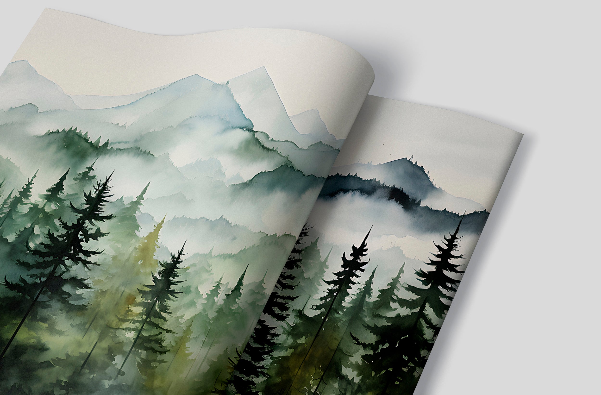 Easy Peel and Stick Forest Mural