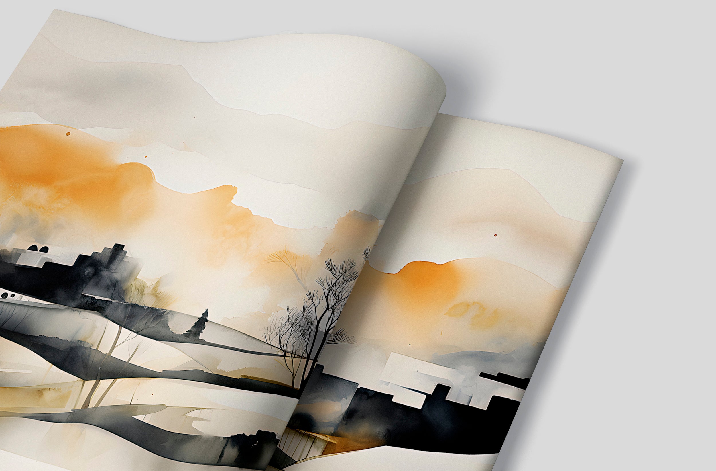 Vibrant Yellow Abstract Wall Decor