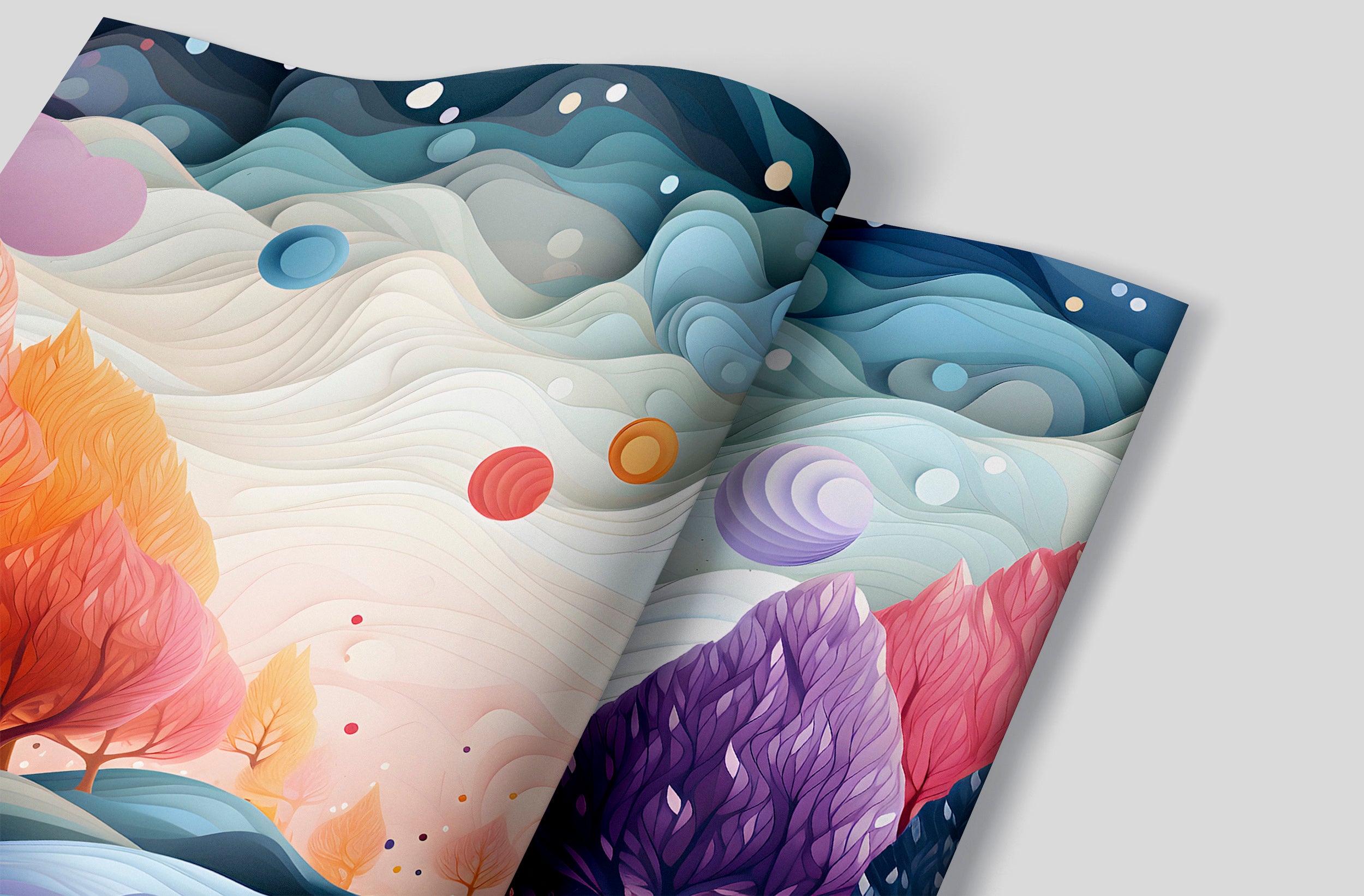 Imaginative Abstract Landscape Wall Art