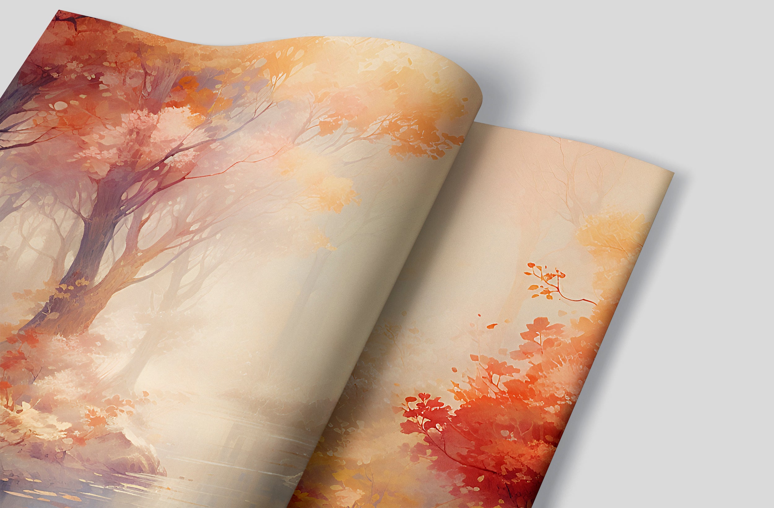 Abstract Forest Mural For Home Decor