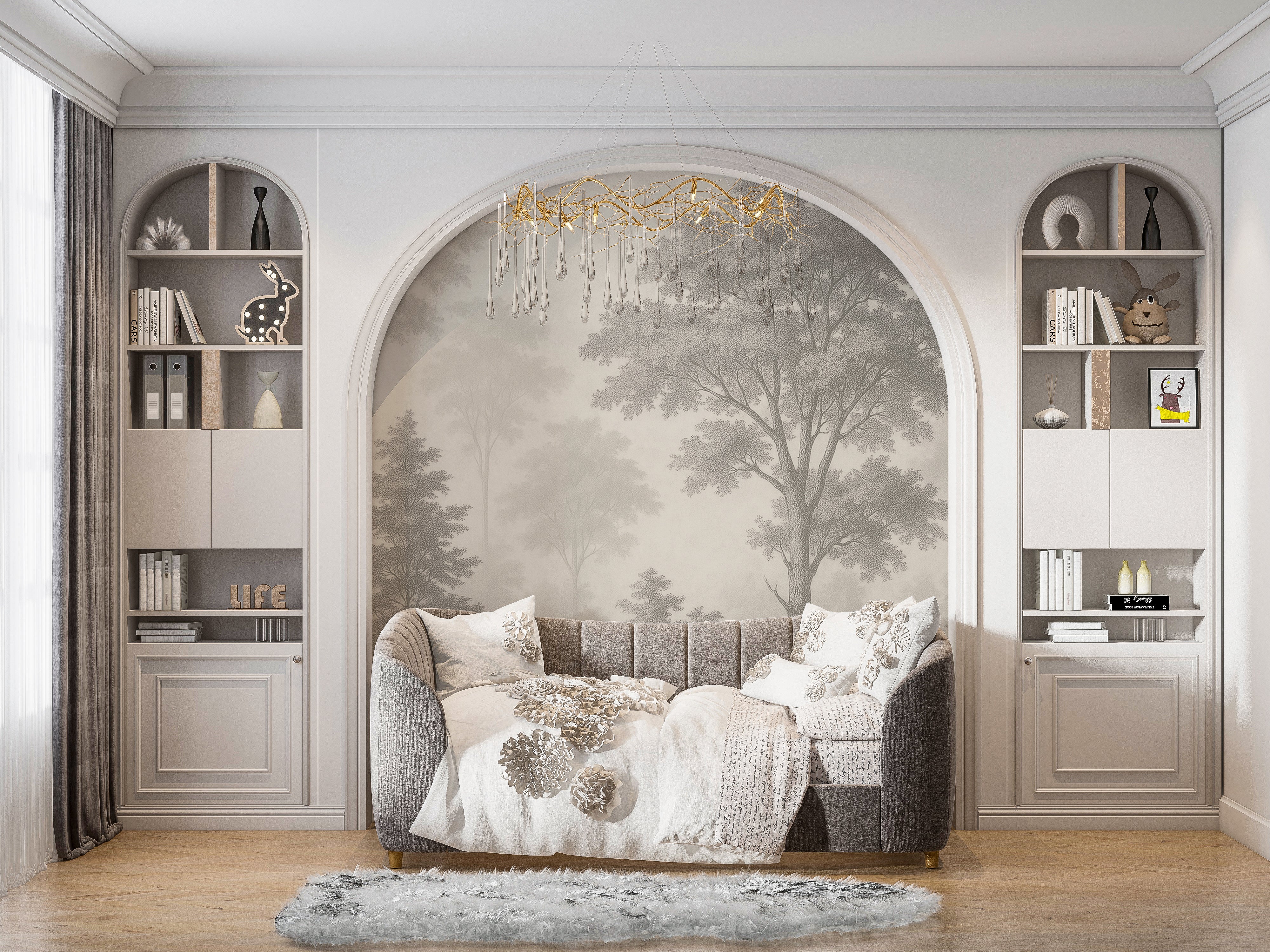Elegant Vintage Forest Wallpaper β Nature Wall Art for Home Decor